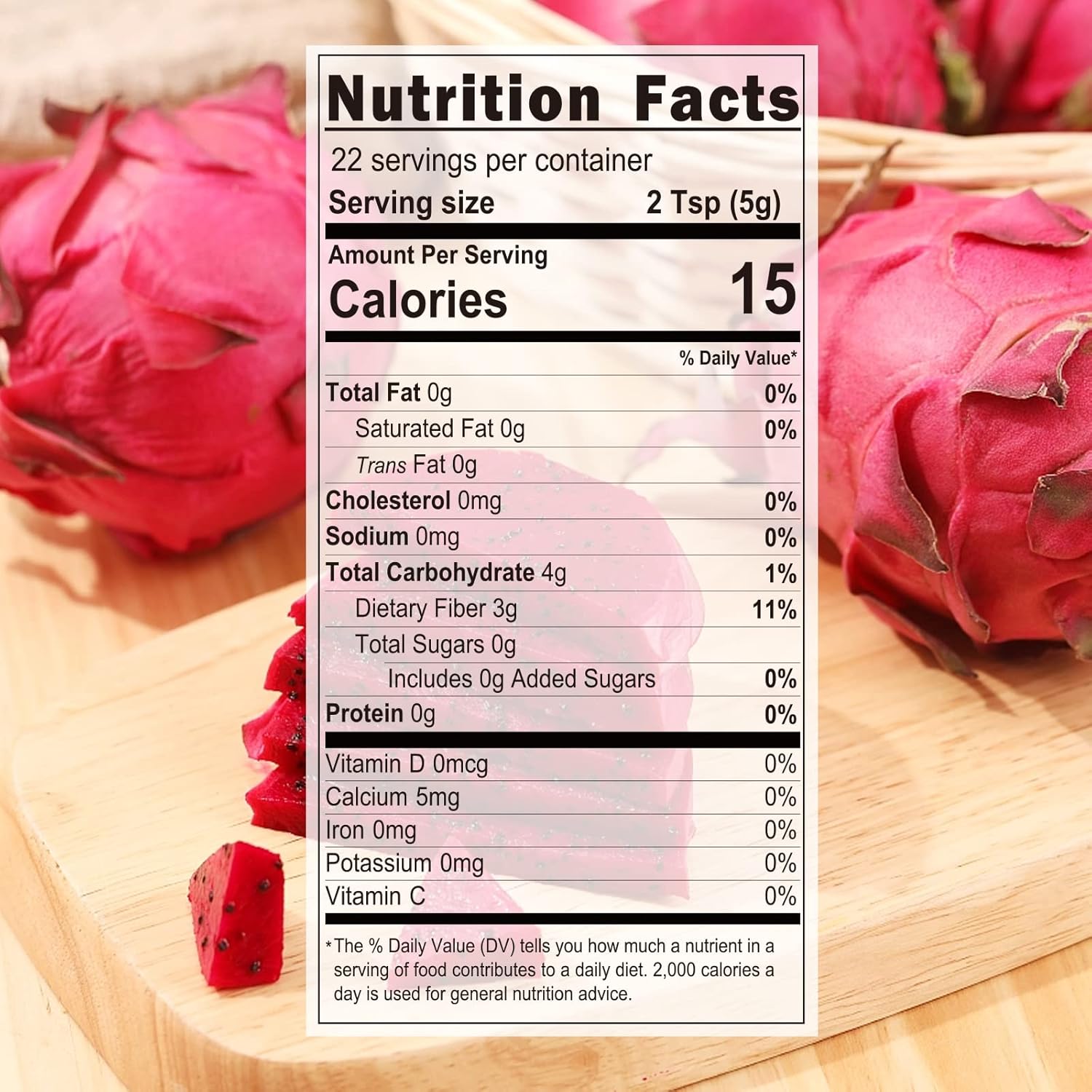 Polvo de fruta del dragón, vegano, sin OMG, sin gluten, sin aditivos ni conservantes, 4 onzas
