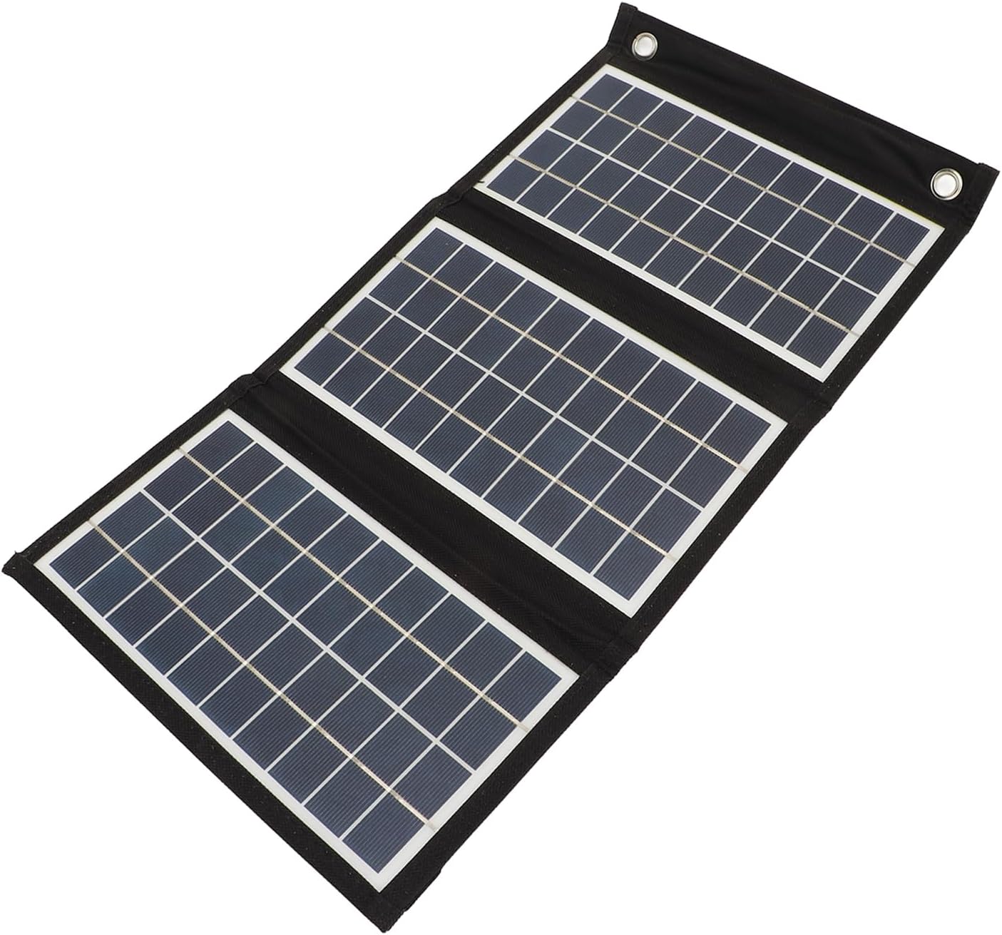 Panel solar plegable, 15W 5V Panel Solar Plegable Dual USB Cargador solar de silicio policristalino de alta eficiencia para acampar al aire libre
