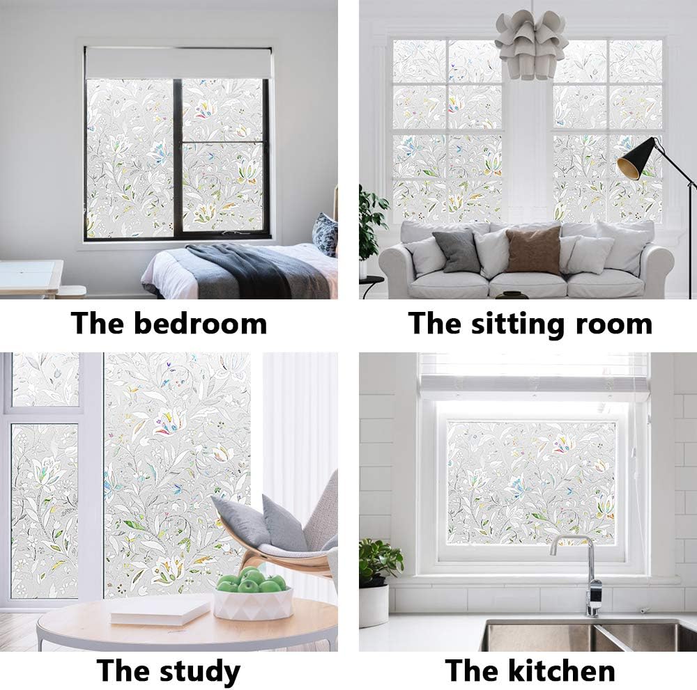 Película de privacidad para ventana, cubierta de vidrio extraíble esmerilado para baño, adhesivo opaco por estática y control de calor, adhesivo