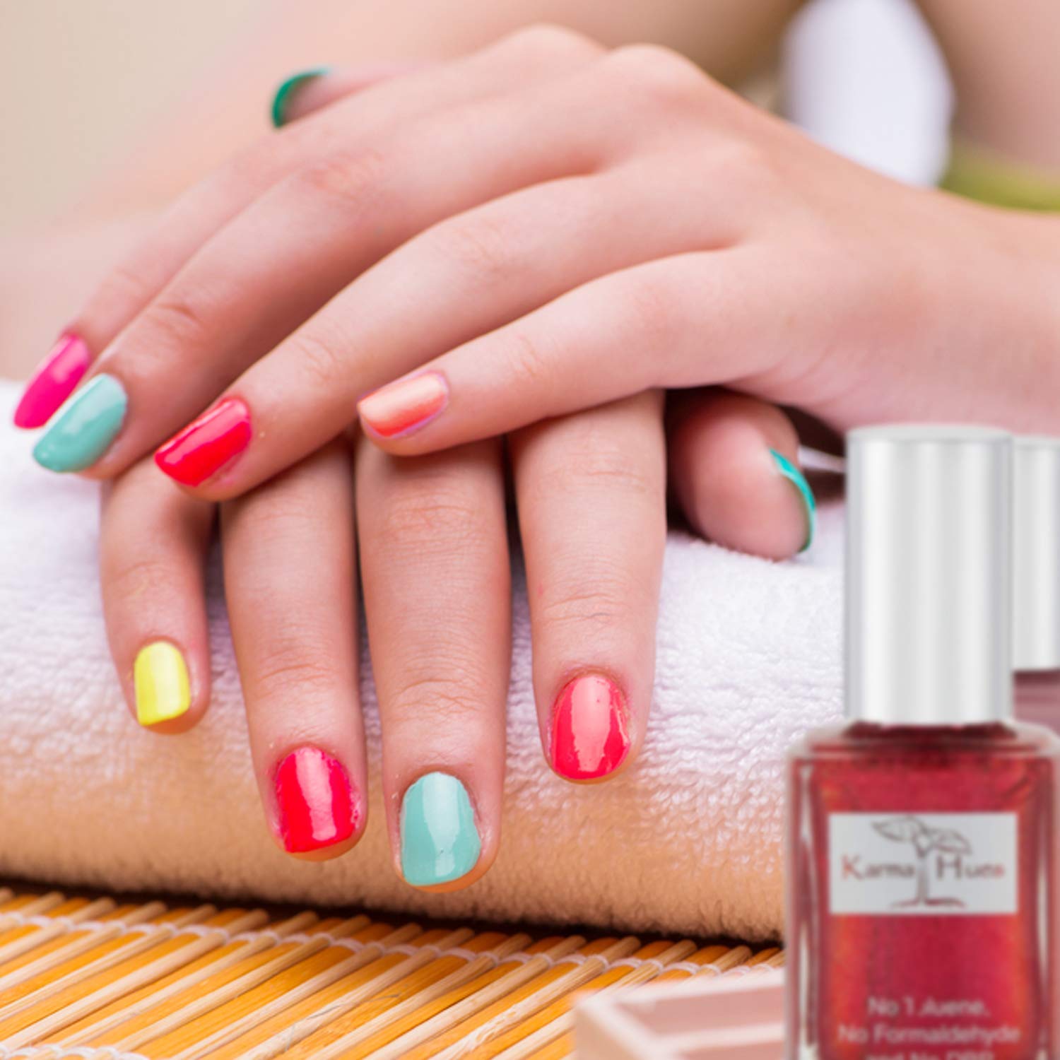 Esmalte de uñas de Navidad Karma’s Splash  Juego de base de esmalte de uñas natural  Removedor de esmalte de uñas lavanda  Arte de uñas no tóxico