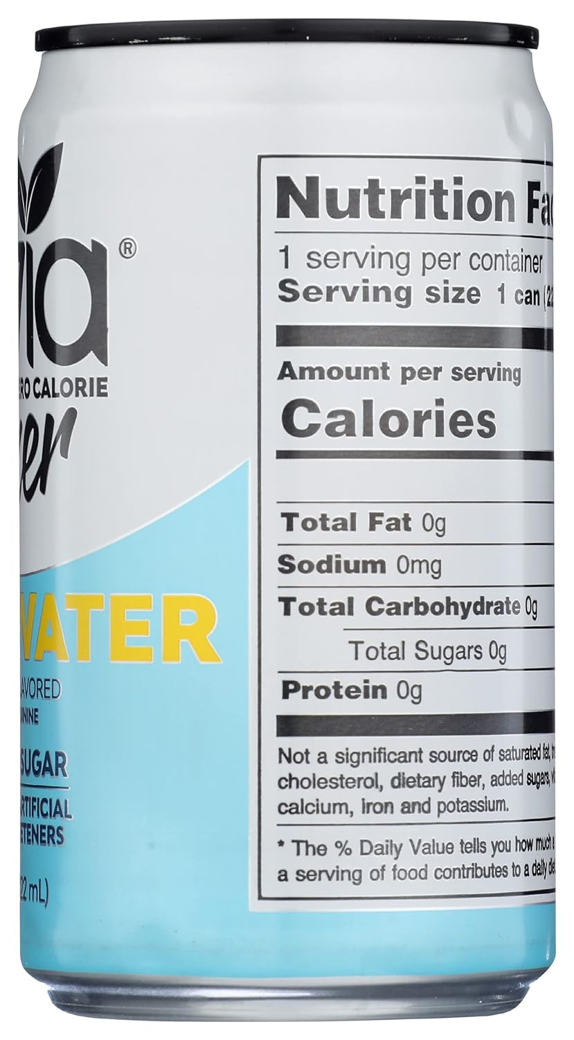 ZEVIA, SODA, TONIC WATER, ZERO CAL – 7.5 onzas líquidas (paquete de 24)