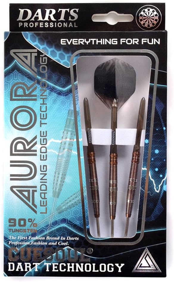 CUESOUL Aurora 90% profesional 0.74oz0.81oz0.88oz punta de acero, revestimiento de nitruro de tungsteno y titanio
