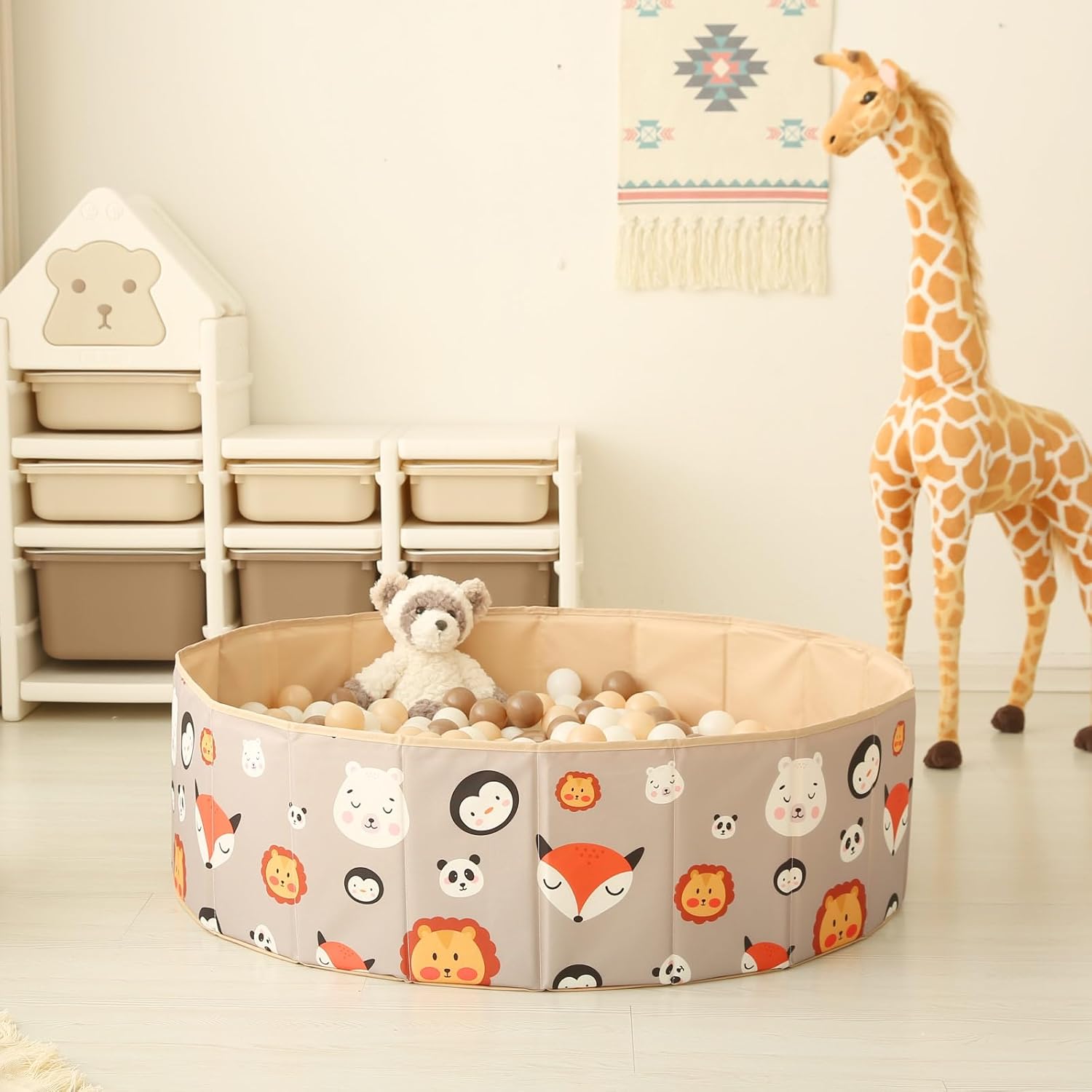 GOGOSO Pozo de pelotas para niños, perros y gatos, piscina para bebés y piscina plegable para niños pequeños, área de juego interior y exterior,