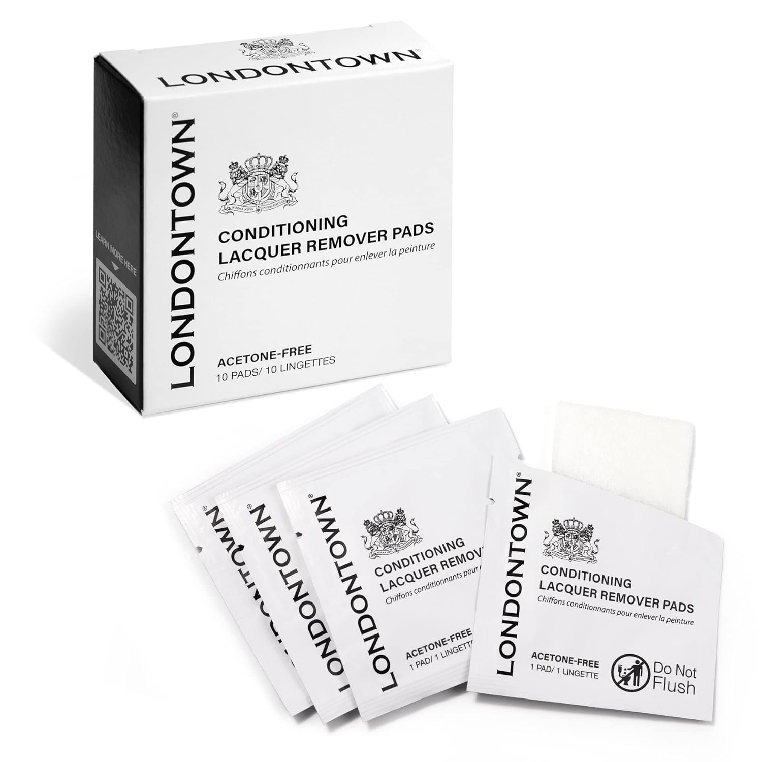 LONDONTOWN Almohadillas removedoras de laca acondicionadora