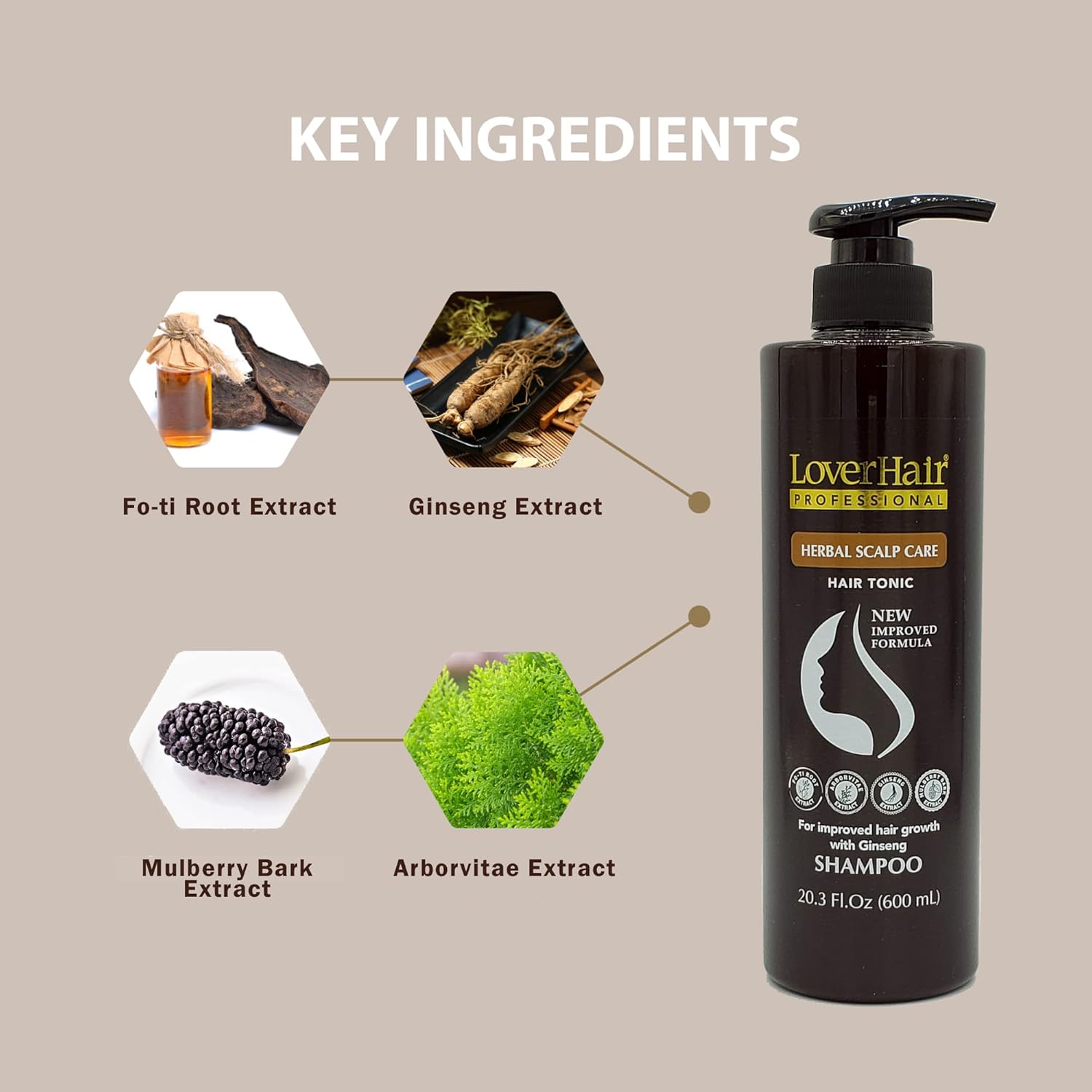 LoverHair – Champú profesional para el cuidado del cuero cabelludo a base de hierbas, 2 x 20.3 onzas líquidas (2 x 20.3 fl oz)