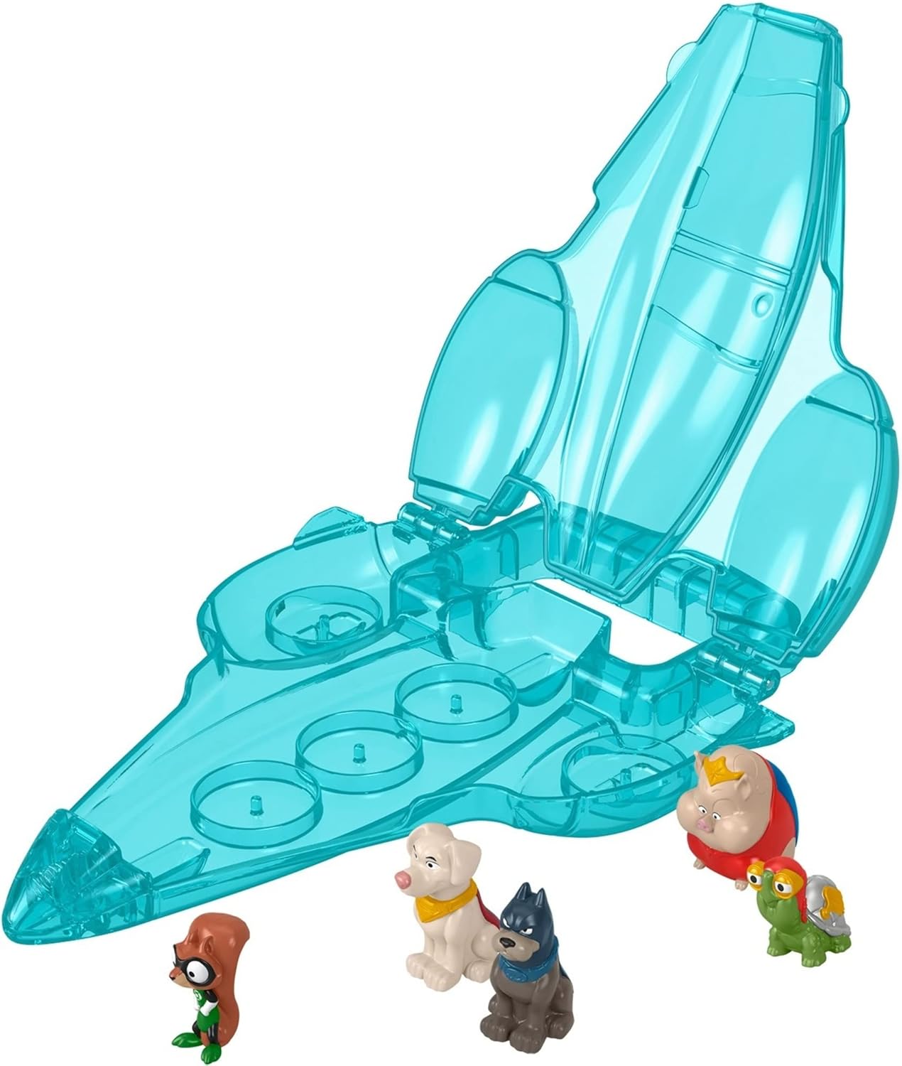 Fisher Price DC League of Super-Pets Invisible Jet Case Mini Figura 5 Pack