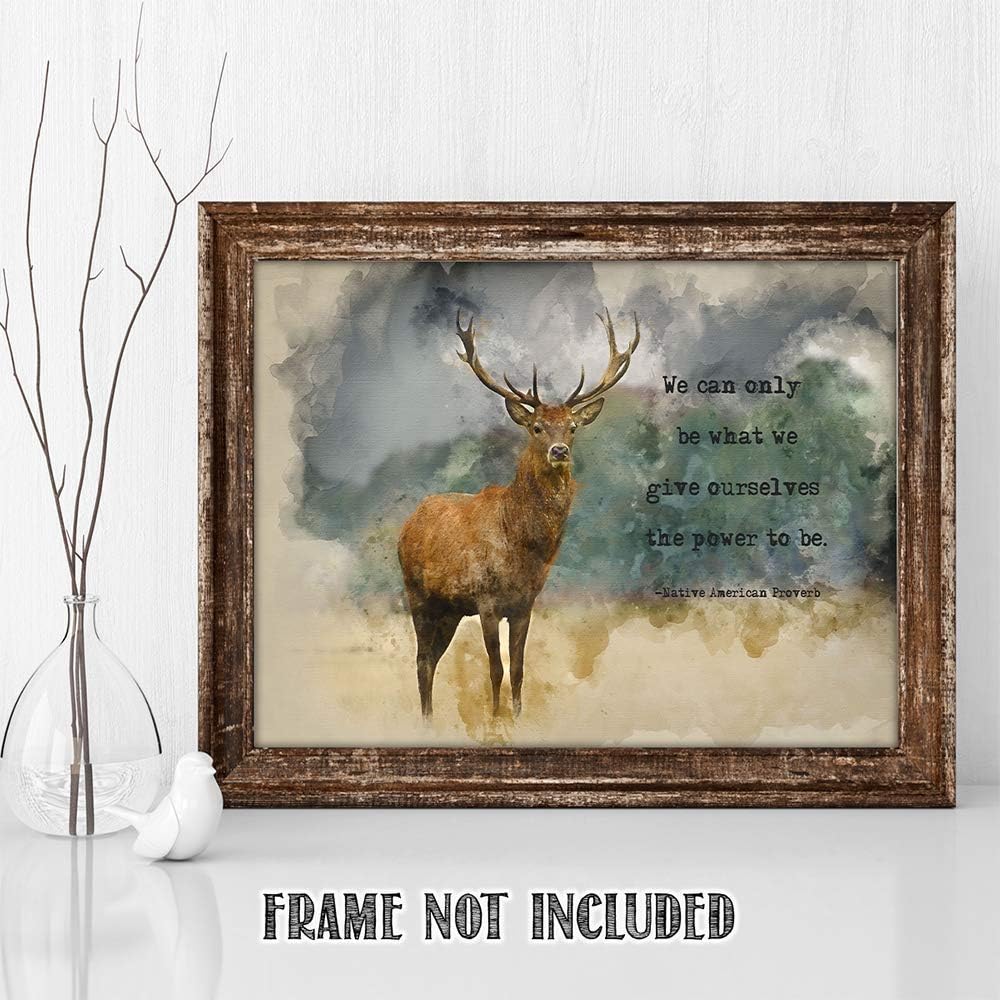 TJ Originals Solo podemos ser lo que nos damos a nosotros mismos el poder de ser. Proverbio nativo americano. Decoración de arte de pared con