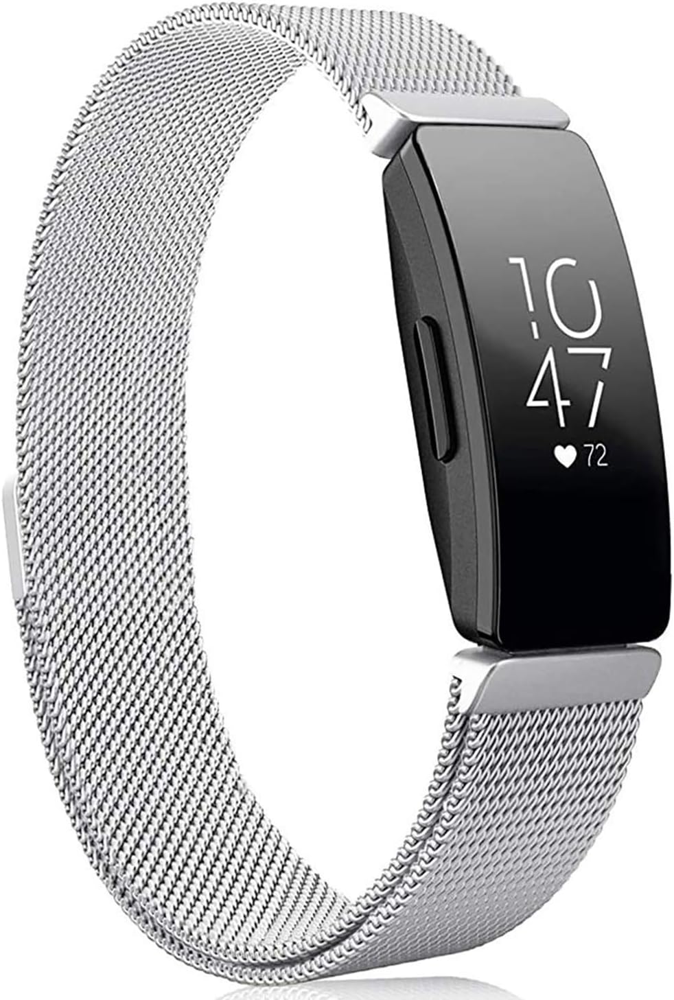 Cone Correa de metal compatible con Fitbit Inspire 2 bandas, correa de repuesto ajustable de malla de acero inoxidable para Fitbit Inspire 2