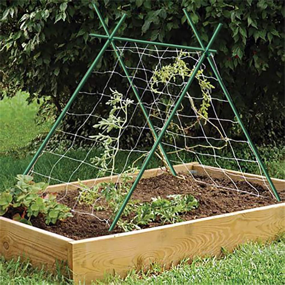 Estacas de jardín de 5 pies para plantas trepadoras, soporte para poste, paquete de 10 palos de plantas inoxidables para postes de valla