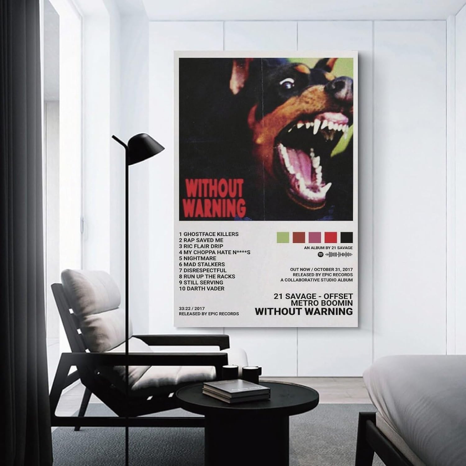 VERMIS Póster de lienzo sin advertencia 21 salvajes, compensados y metro, pintura artística decorativa para pared, sala de estar, dormitorio,