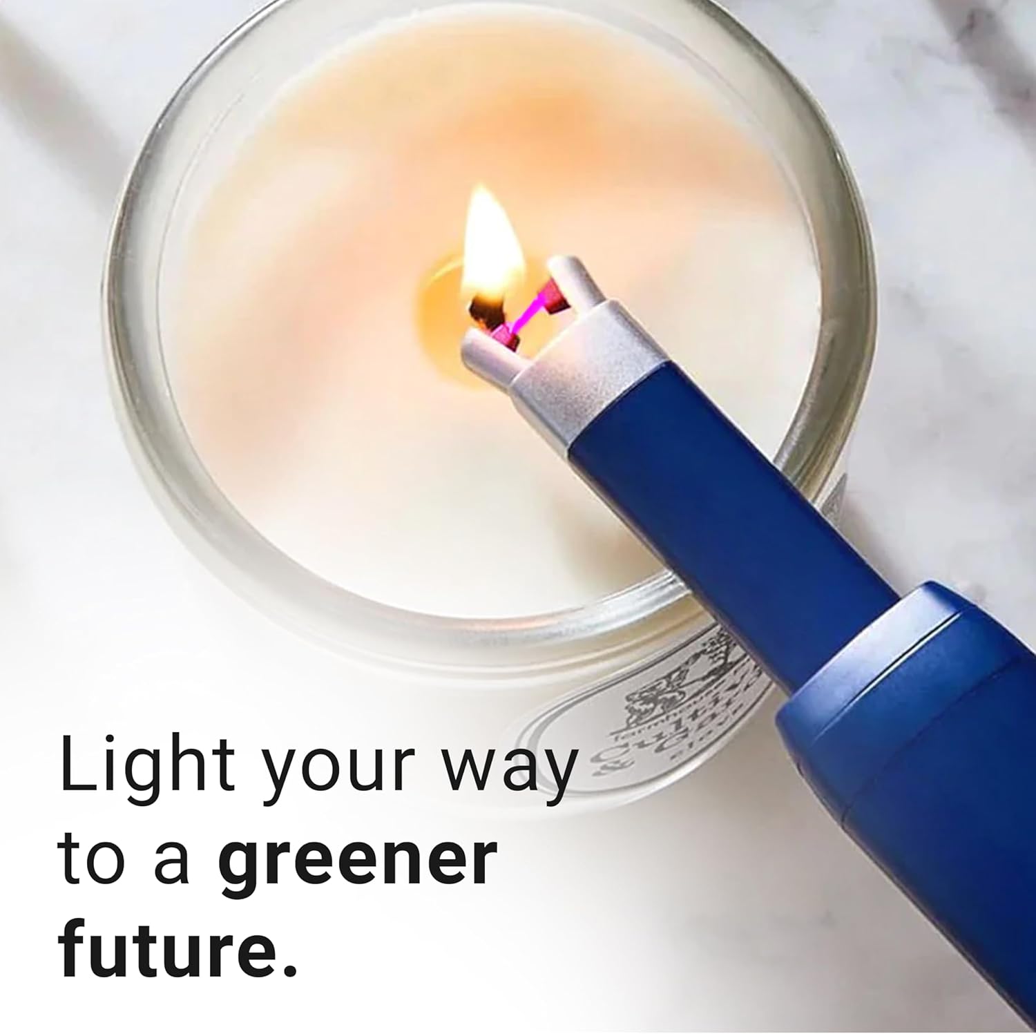 The USB Lighter Company Encendedor eléctrico de velas, recargable, sin llama y resistente al viento, para velas, parrilla, chimenea y estufa,