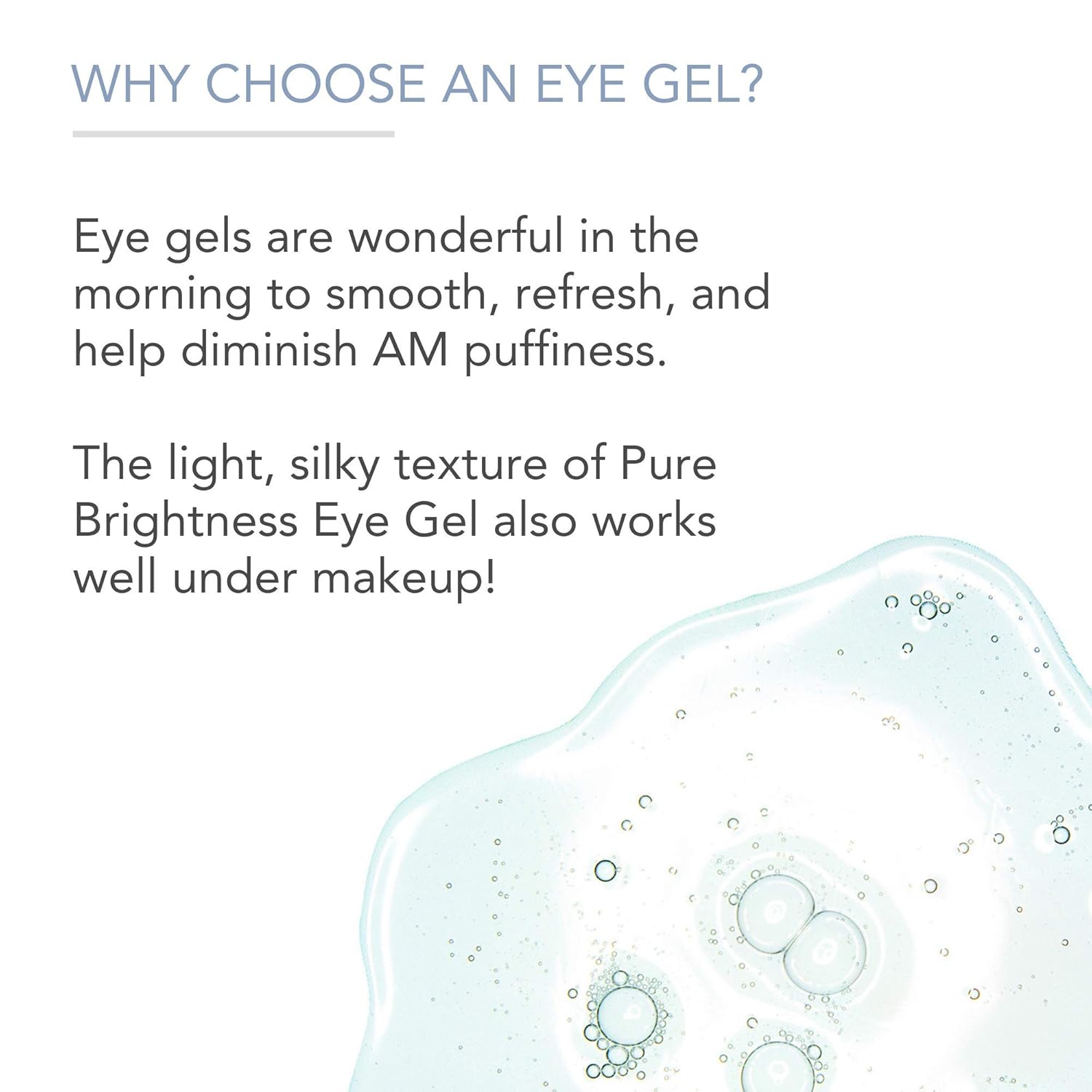 Pure Body Naturals Gel de ojos que desafía la edad para arrugas y círculos, crema de ojos para tratamiento de bolsas debajo de los ojos, 1.7 onzas