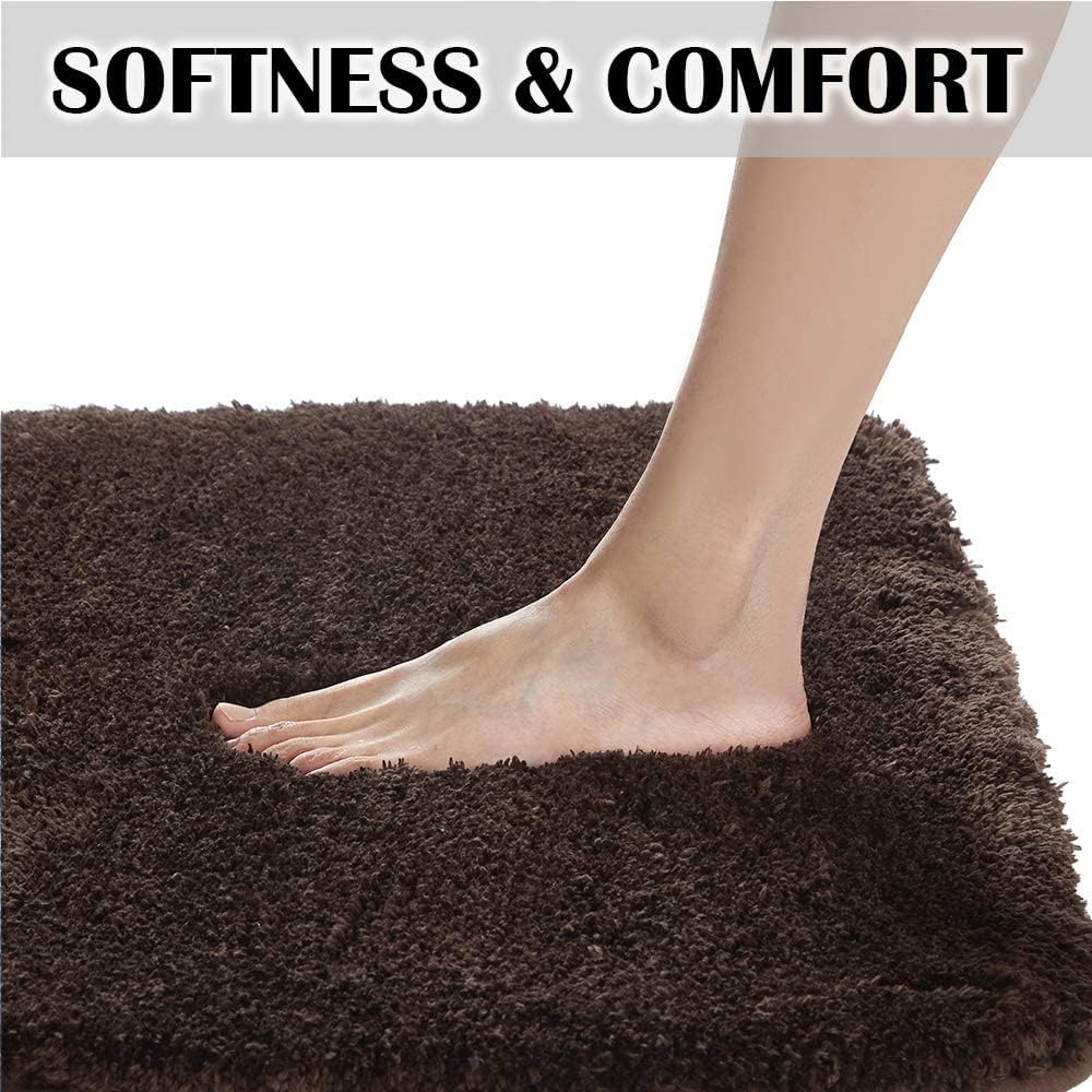 Suchtale Alfombra de contorno de baño antideslizante, absorbente de agua, suave microfibra lanuda lavable a máquina, alfombra de baño para baño,