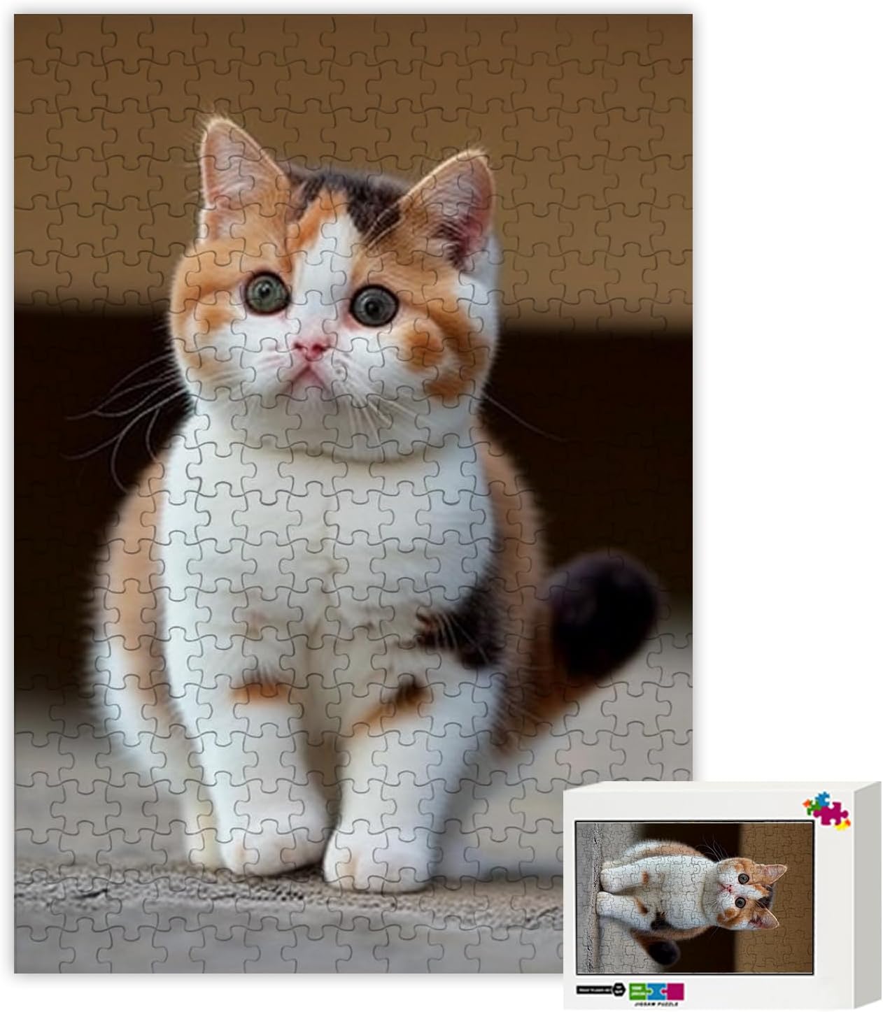 Rompecabezas de 1000 piezas para adultos, lindo gatito estilo minimalista, rompecabezas de rompecabezas, maravillosos regalos de rompecabezas y