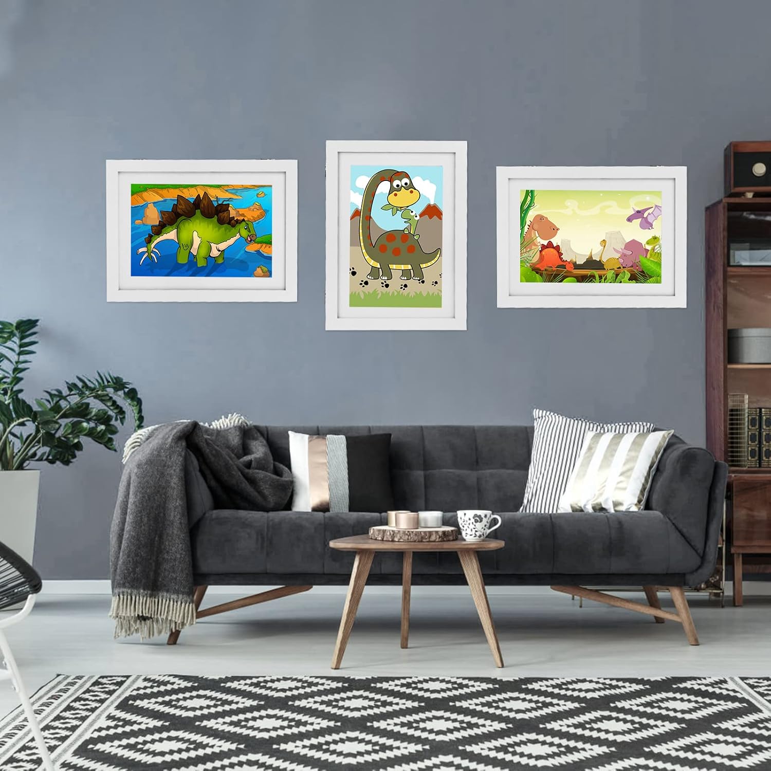 Marcos de arte para niños intercambiablesmarcos de arte para niños con apertura frontal para 50-100Marco de fotos de 13 x 9.5 pulgadas para obras de