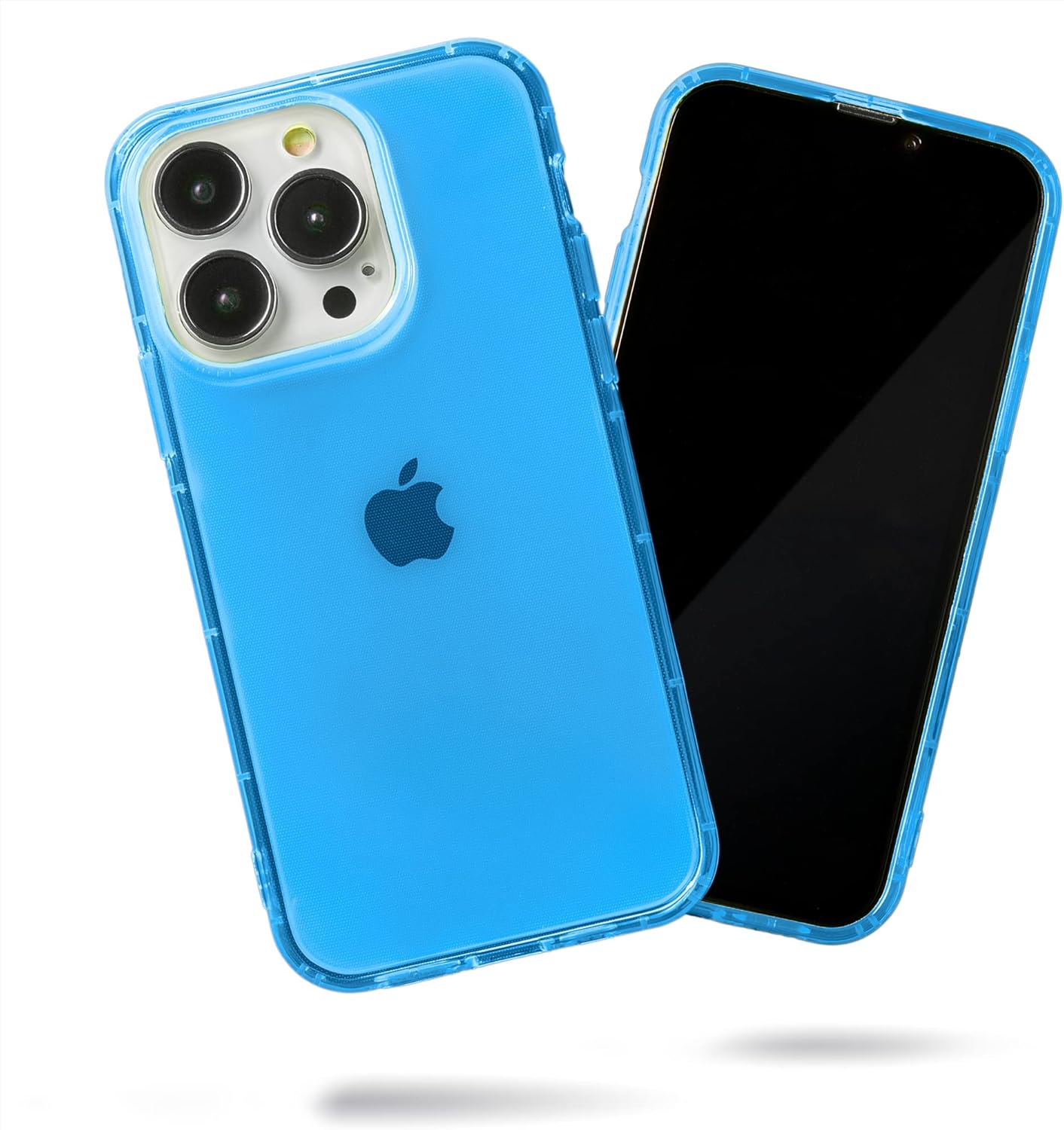 SteepLab Funda con resaltador de neón para iPhone 14 Pro (2022, pantalla de 6.1 pulgadas), funda Grippy Jelly con bolsillos protectores de aire