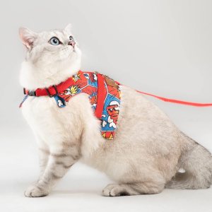 Juego de arnés y correa para gatos, a prueba de escape, arnés ajustable para gatos grandes, medianos y pequeños, arnés seguro para mascotas de viaje Juego de arnés y correa para gatos, a prueba de escape, arnés ajustable para gatos grandes, medianos y pequeños, arnés seguro para mascotas de viaje