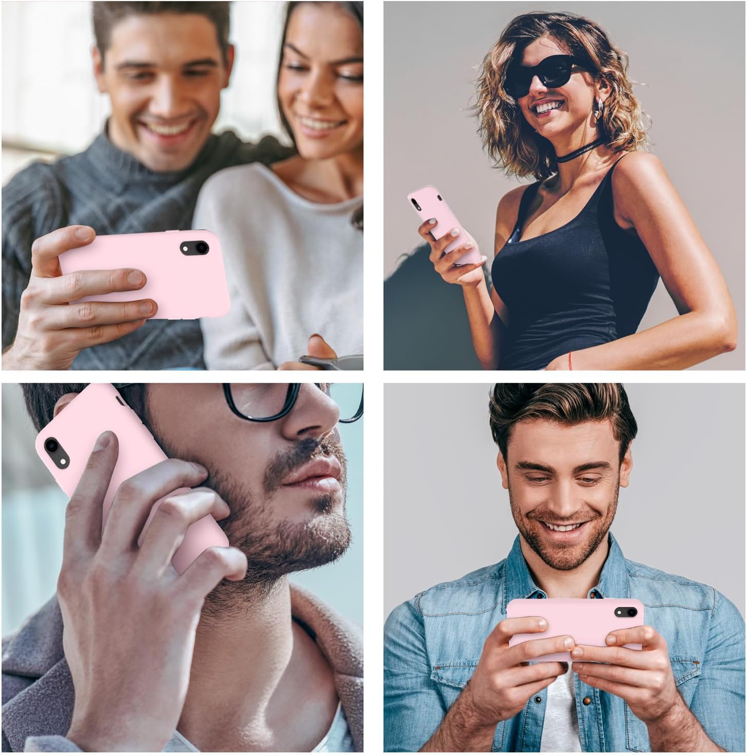 Cordking Funda para iPhone XR, funda de silicona ultra delgada a prueba de golpes con forro de microfibra suave antiarañazos, 6.1 pulgadas, color