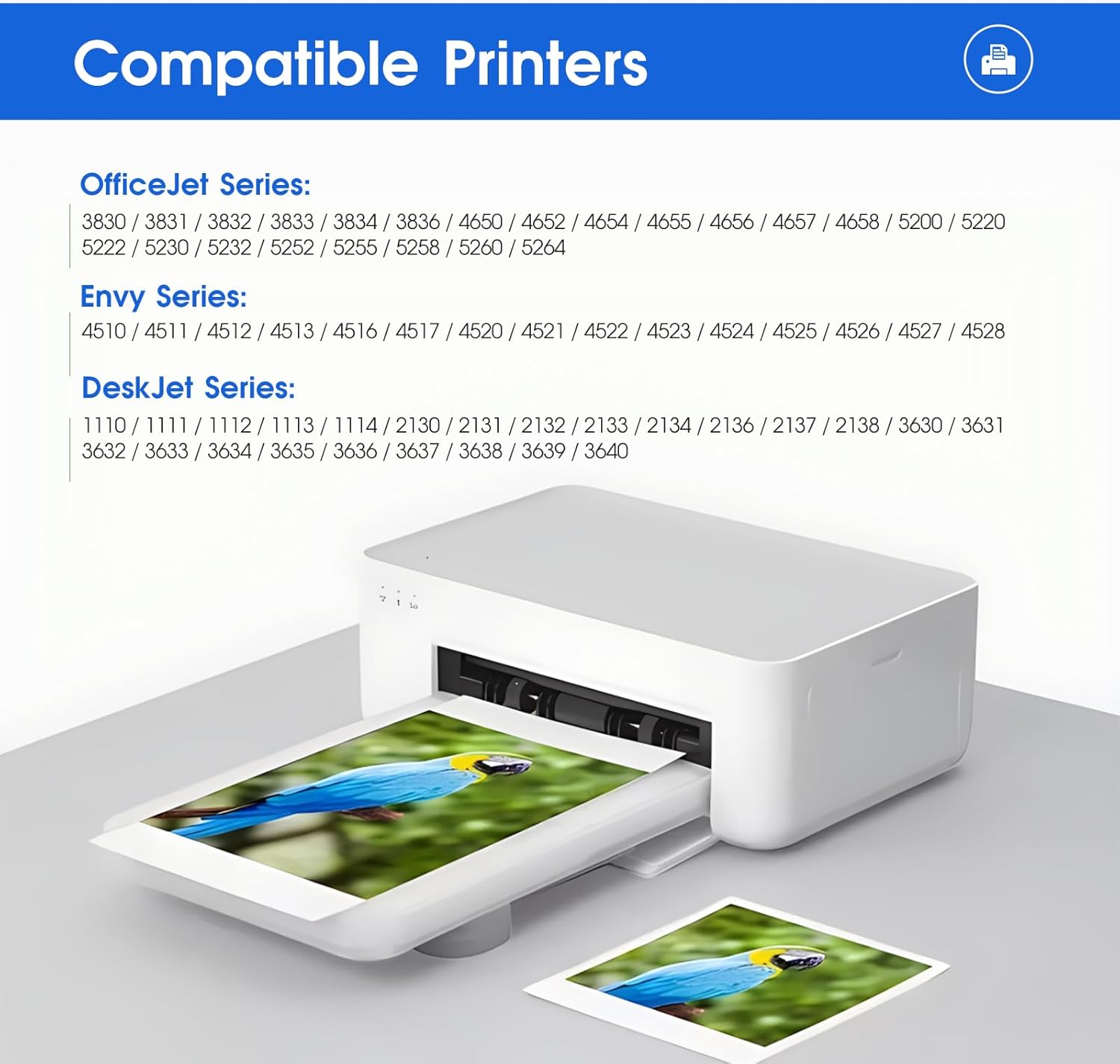 LLAOLLAO Cartucho de tinta remodelado de repuesto para HP Ink 63 63XL Combo Pack funciona con impresoras OfficeJet 3830 4655 5255 5258 5200 Envy