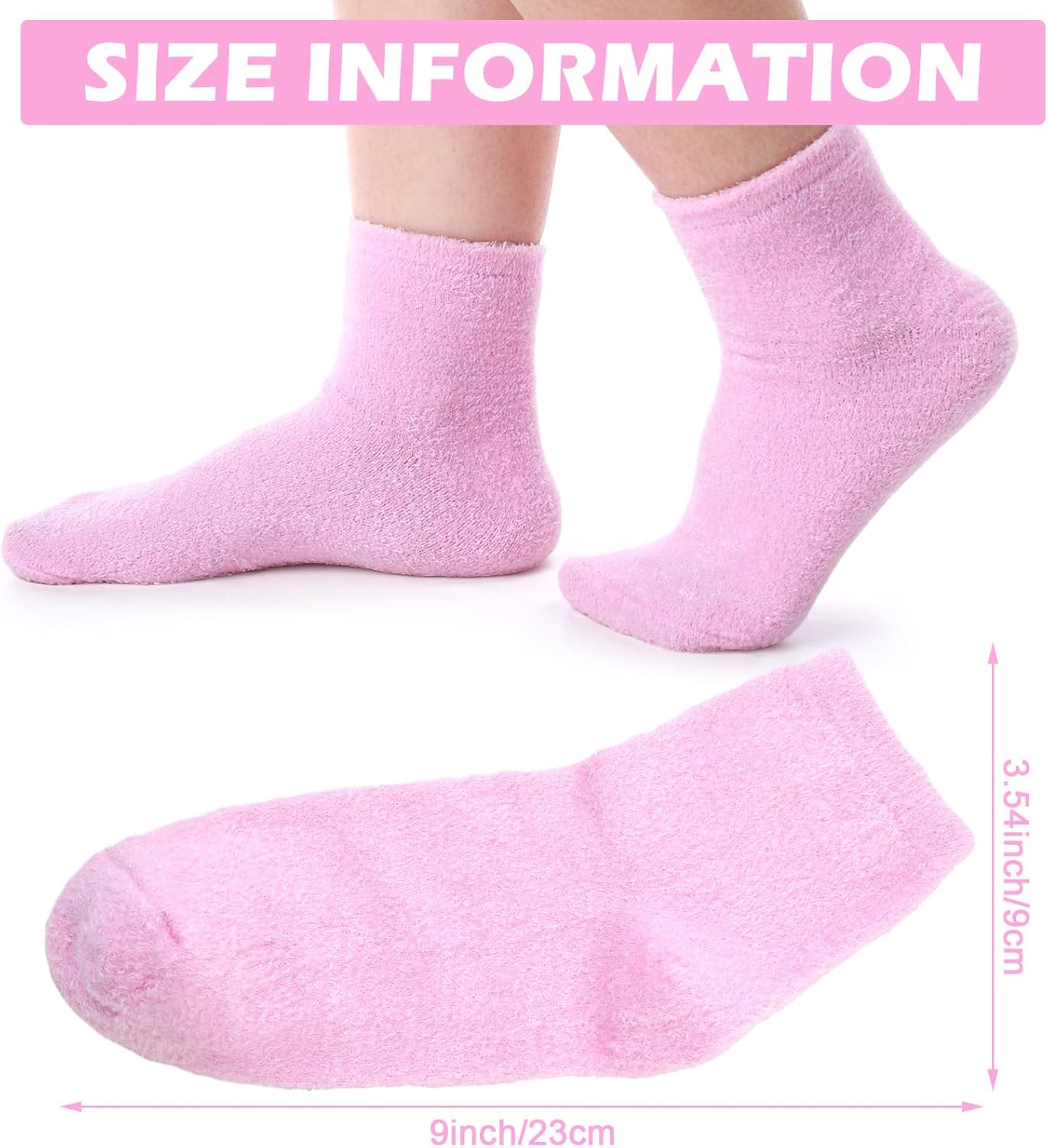 Tarpop 3 pares de calcetines de aloe hidratantes para pies secos y agrietados, calcetines con infusión de gel para dormir, calcetines de loción,