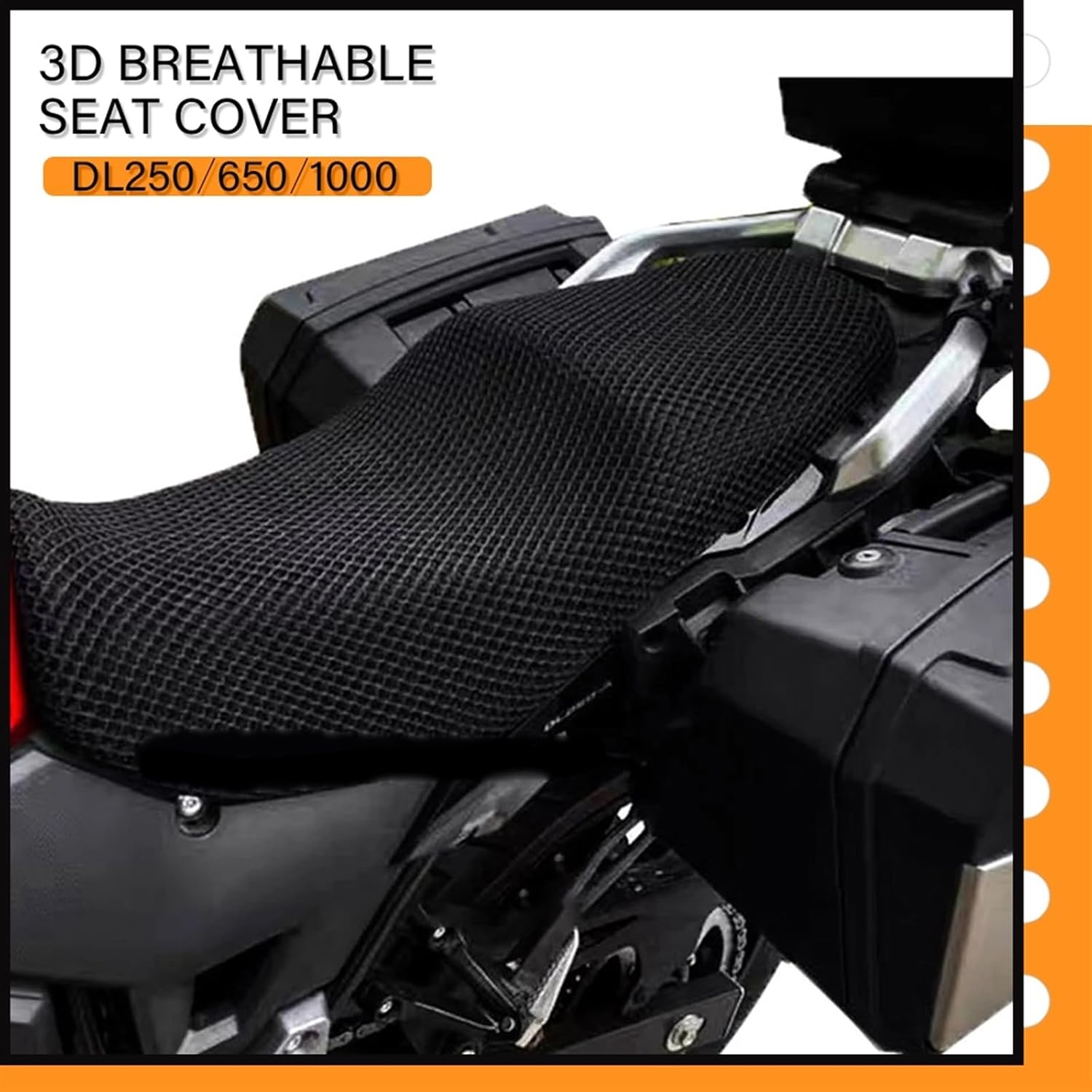 Seat Set Motorcycle 3D Waterproof Breathable Protective Padded Seat Cover for Suzuki V-Strom VStrom DL650 DL1000 DL250 DL 650 1000 250 (Color  DL250)
