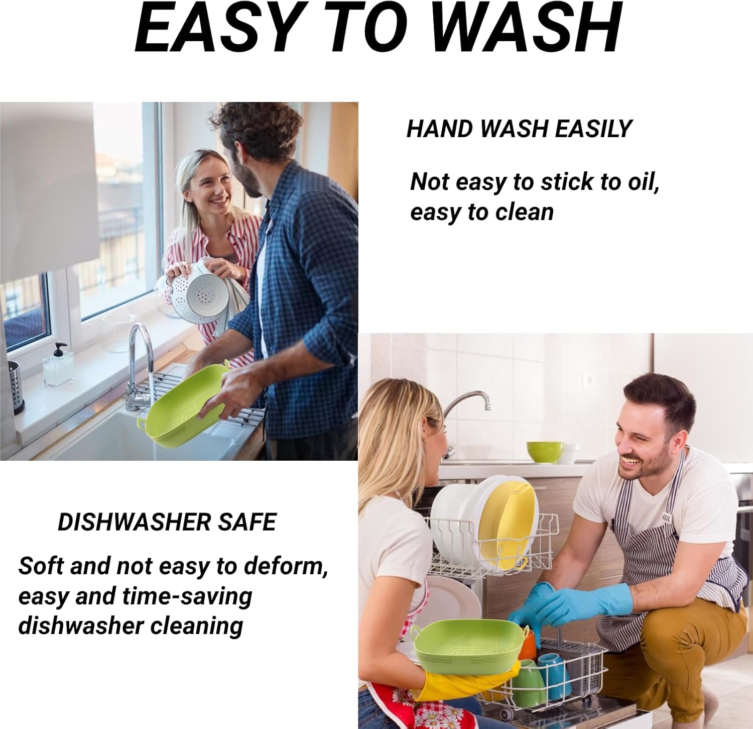 Forro de silicona para freidora de aire, accesorios antiadherentes para freidora de aire 5QT-8QT, forro de aire de silicona reutilizable con guantes