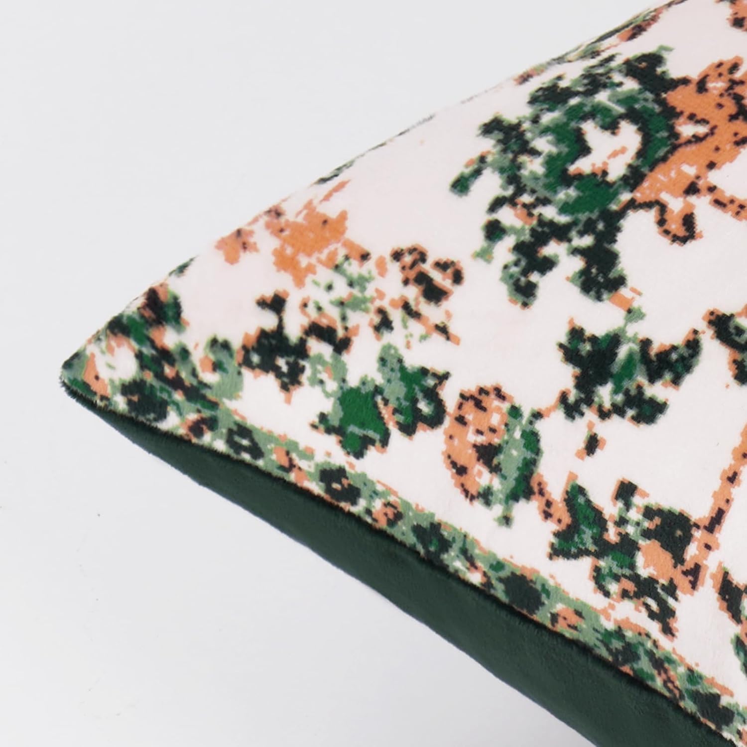 ASPMIZ Juego de 2 fundas de almohada bohemias de 18 x 18 pulgadas, almohadas decorativas de terciopelo con diseño étnico verde navideño para sofá,