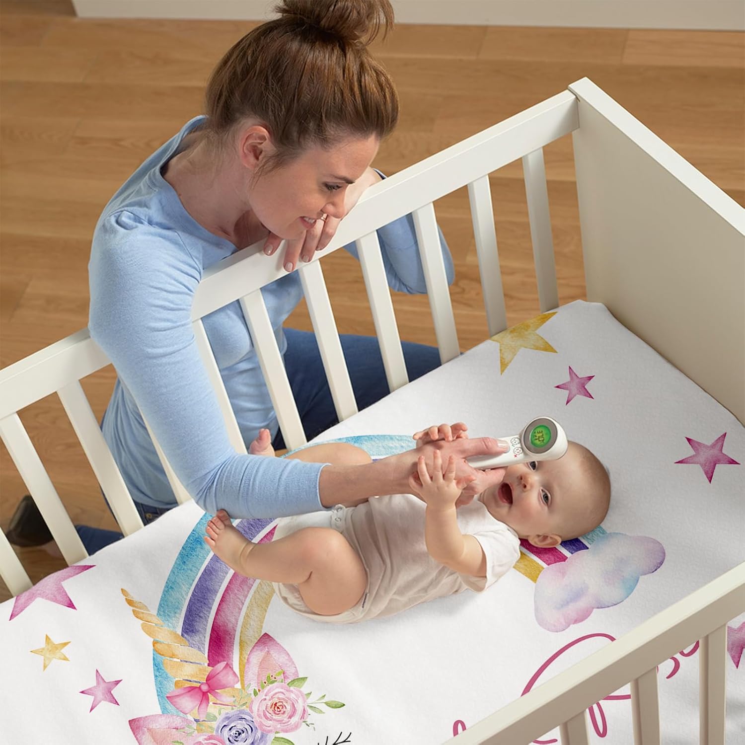 Juego de ropa de cama personalizado para cuna con nombre para niña, juegos de cuna de bebé con nombre personalizado para niños pequeños, juego de