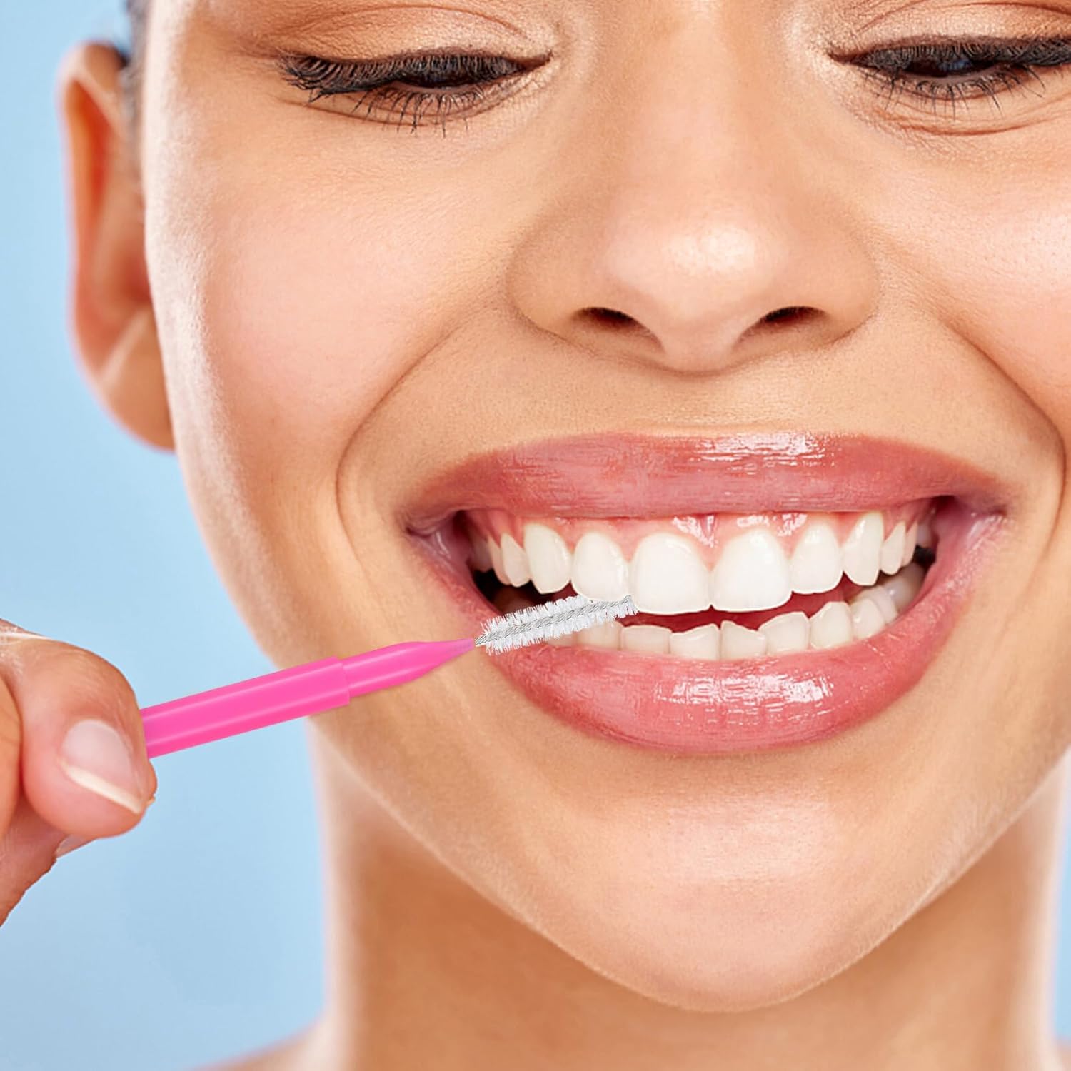 LALAFINA 100 piezas limpiador interdental cepillo limpiador de dientes, llaves limpiadoras para aparatos ortopédicos, cepillo limpiador de cepillos