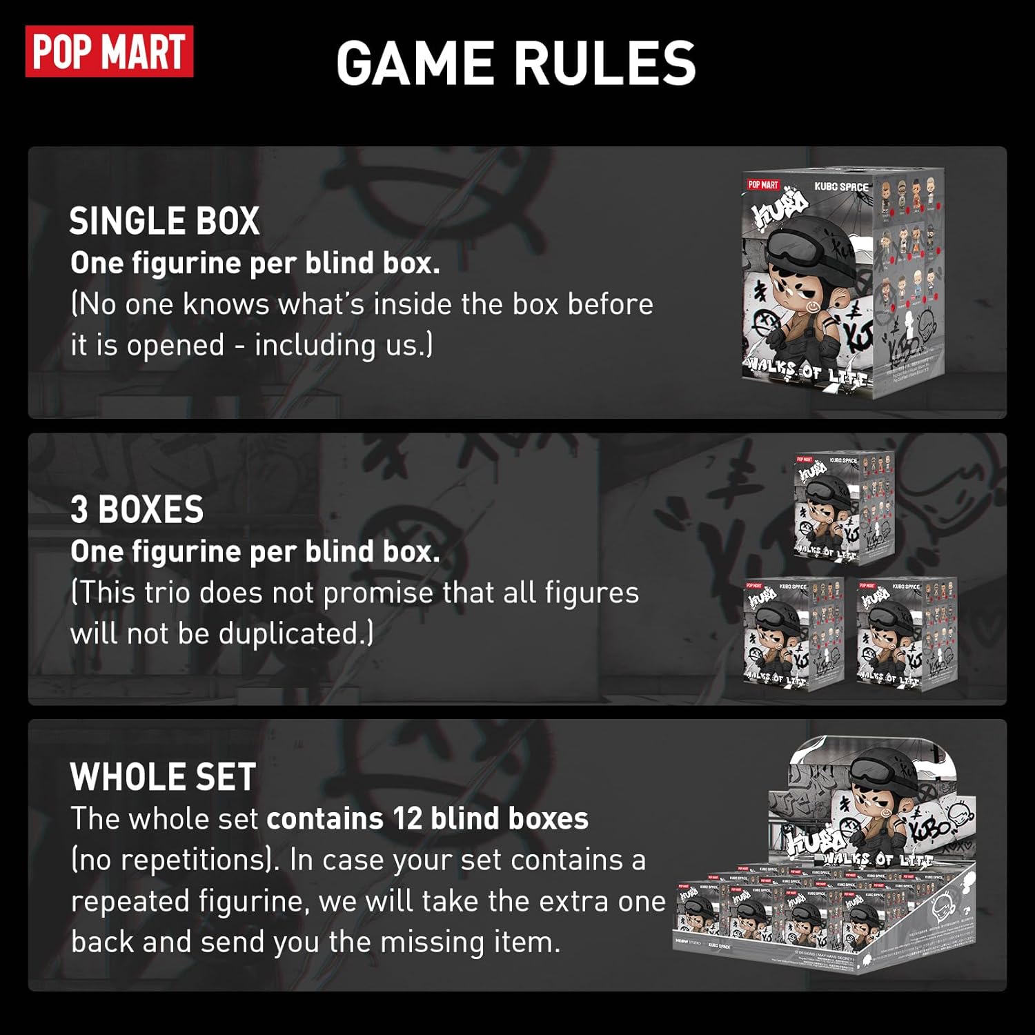 POP MART Kubo – Figuras de caja ciega de Walks of Life, diseño aleatorio, juguetes para decoración moderna del hogar, juego de juguetes