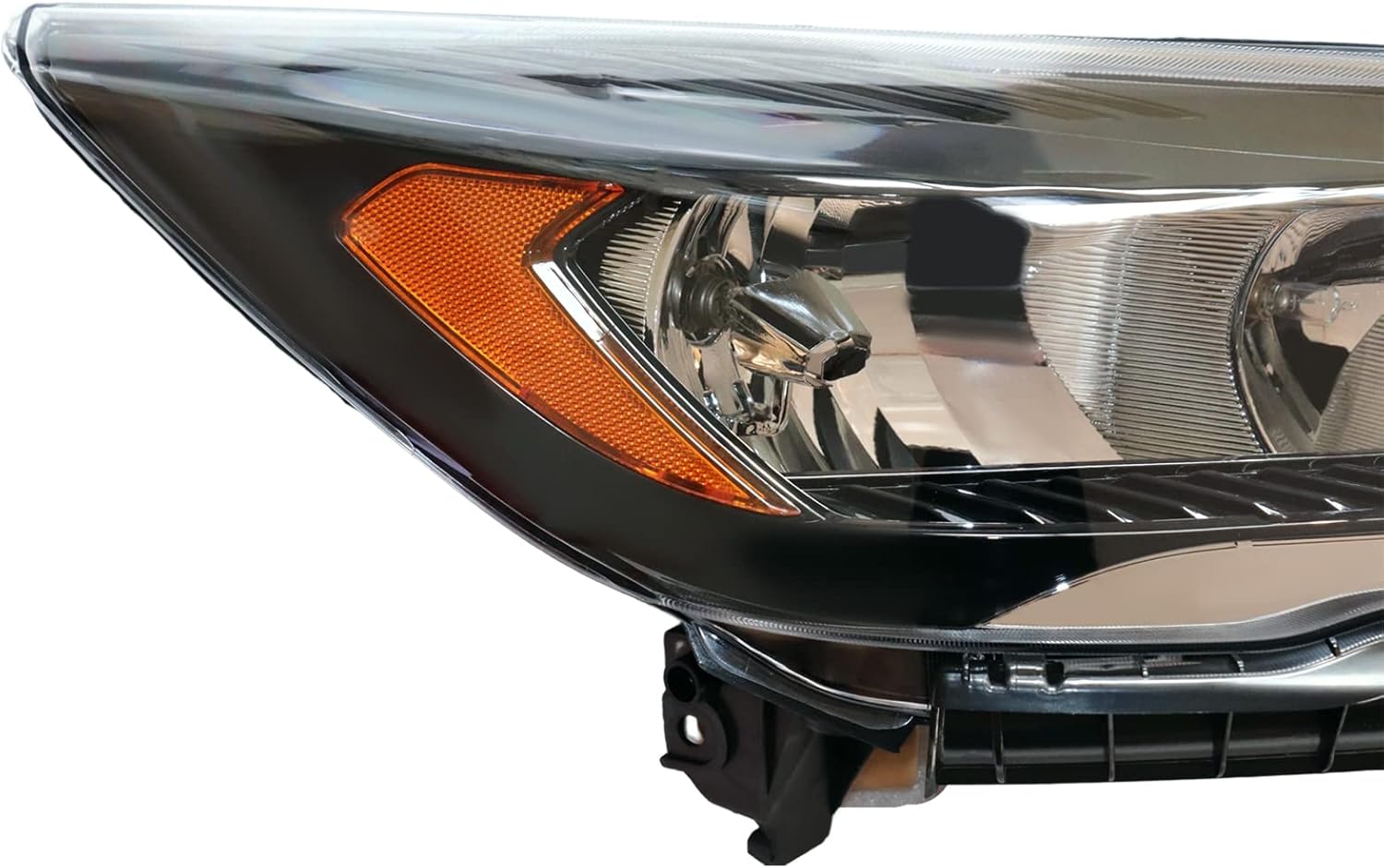 CNCEST Faros delanteros de proyector sin LED DRL  Ajuste directo  Carcasa negra transparente  Para modelos Ford Escape 2017-2019  Lado derecho del