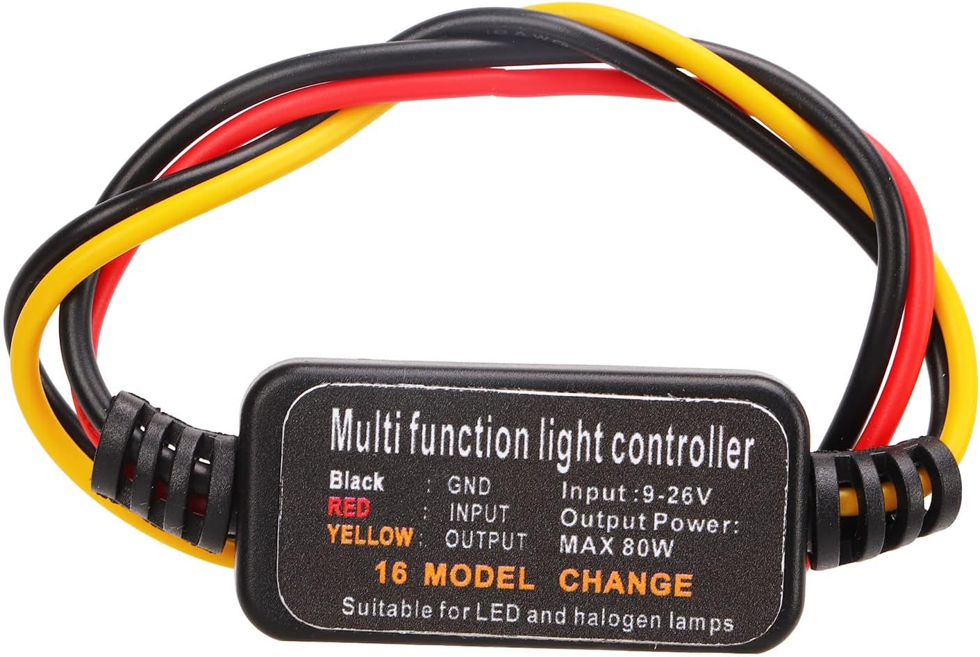 Controlador estroboscópico de flash LED, 80 W universal DC926 V, 16 modos estroboscópicos, luz de freno, intermitente, módulo estroboscópico de luz