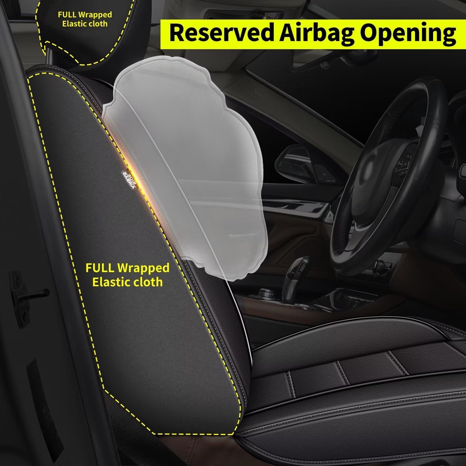 Fundas de asiento de automóvil para Mazda CX5 2013-2024, juego completo de fundas de asiento de automóvil de piel sintética con compatible con bolsa