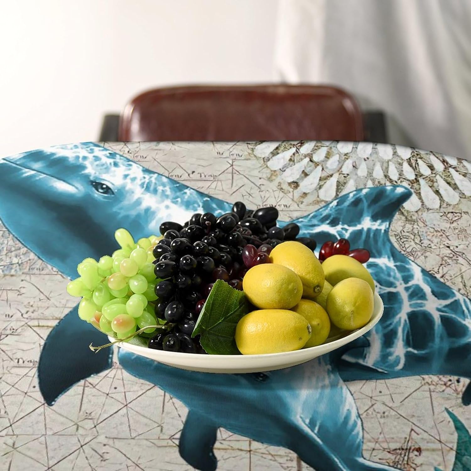 Mantel rectangular con temática de paisaje de animales marinos, mantel de picnic de 55 x 55 pulgadas, mantel para mesa de picnic al aire libre para