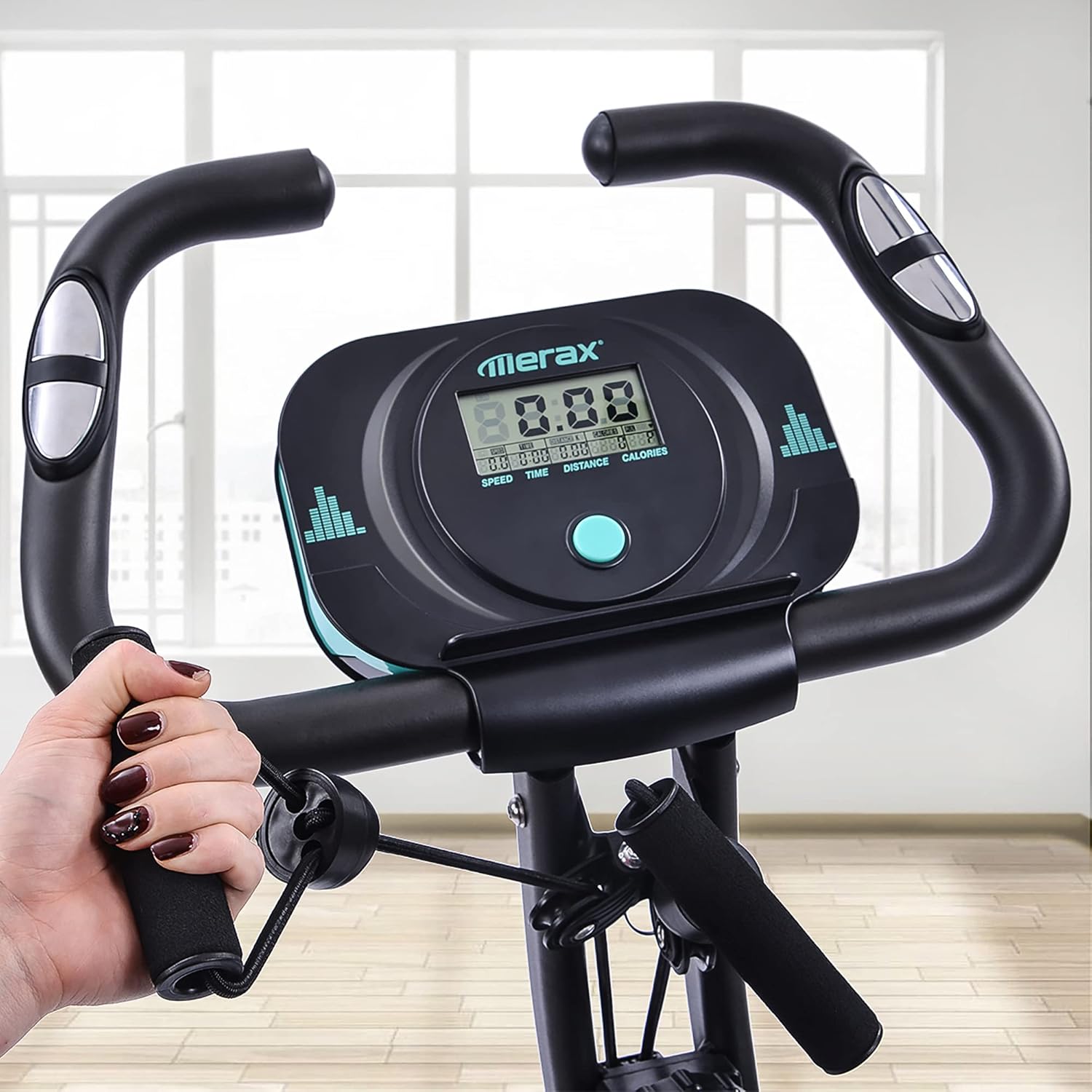 Bicicleta estática plegable para el hogar, bicicleta estática reclinada 3 en 1 para adultos, bicicleta de ciclismo interior, posición vertical de