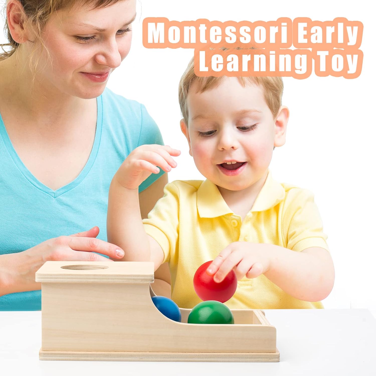 Busy edition Montessori Toys – Caja de permanencia de objetos de madera con sonido suave para bebés de 6 meses, 1, 2, 3 años, juguete para niños