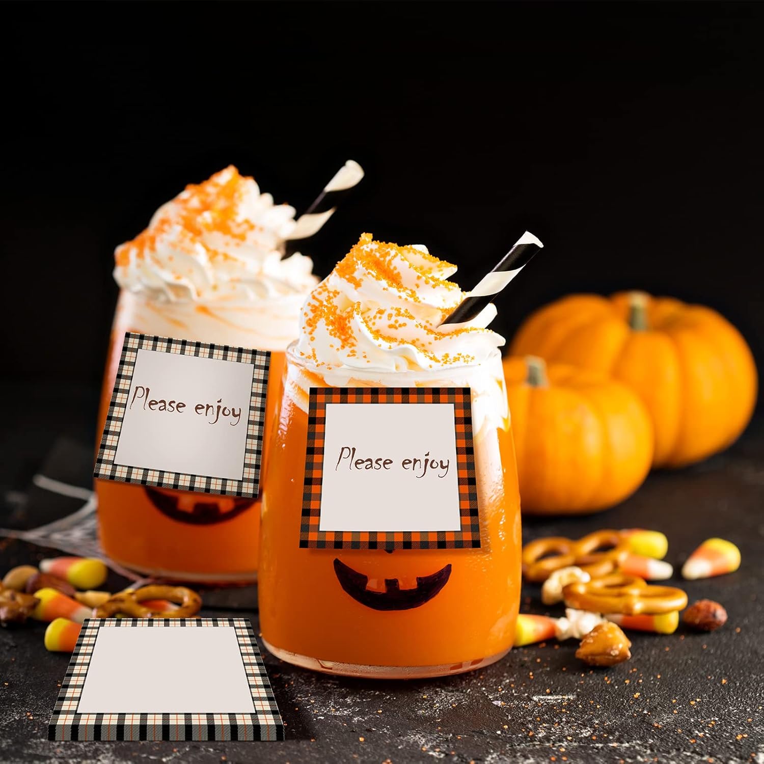 9 blocs de notas adhesivas de Halloween a cuadros, 450 blocs de notas autoadhesivos extraíbles, 50 hojas cada uno para Halloween, escuela, oficina,