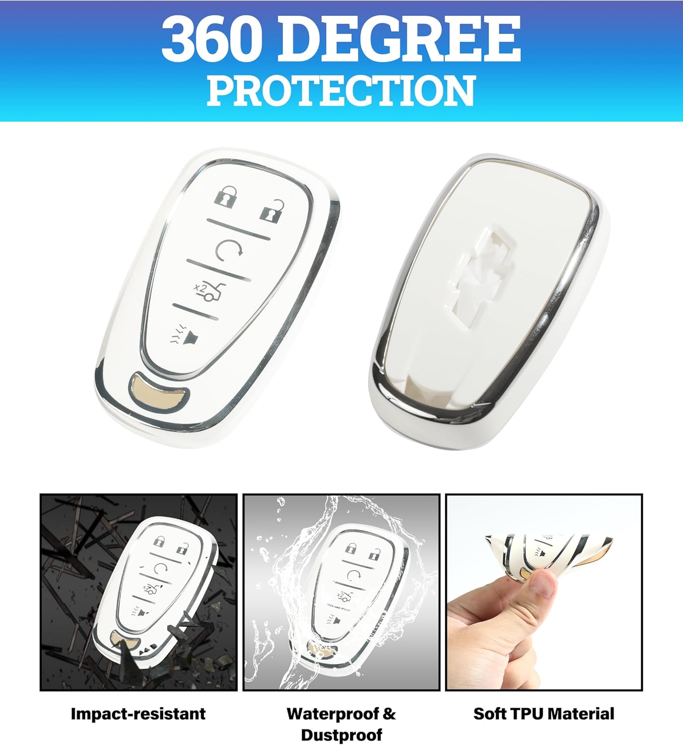 Funda inteligente para llavero con control remoto, fundas para llaves de automóvil con llavero de cuero, funda de llavero de automóvil, funda de