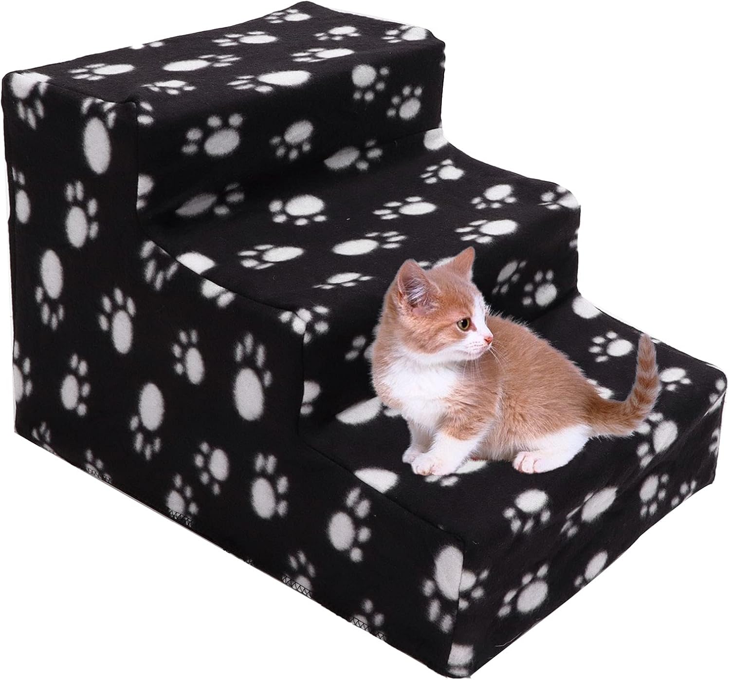 Escaleras para mascotas, escalera de escalada para mascotas, 3 niveles, portátil, antideslizante, escaleras extraíbles para perros y gatos