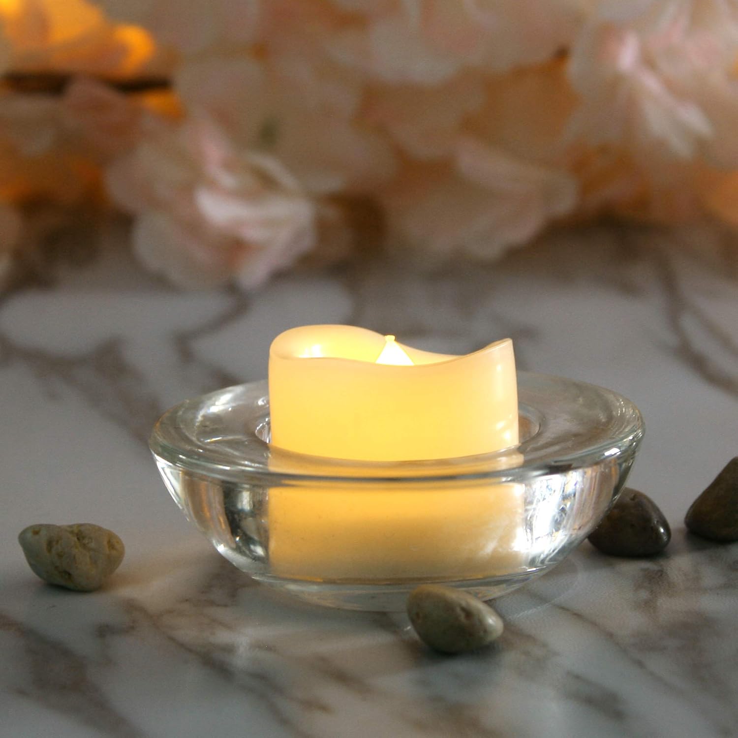 Paquete de 12 velas LED de té sin llama, funciona con pilas, velas eléctricas parpadeantes falsas para Halloween, luces de calabaza, fiestas, bodas,
