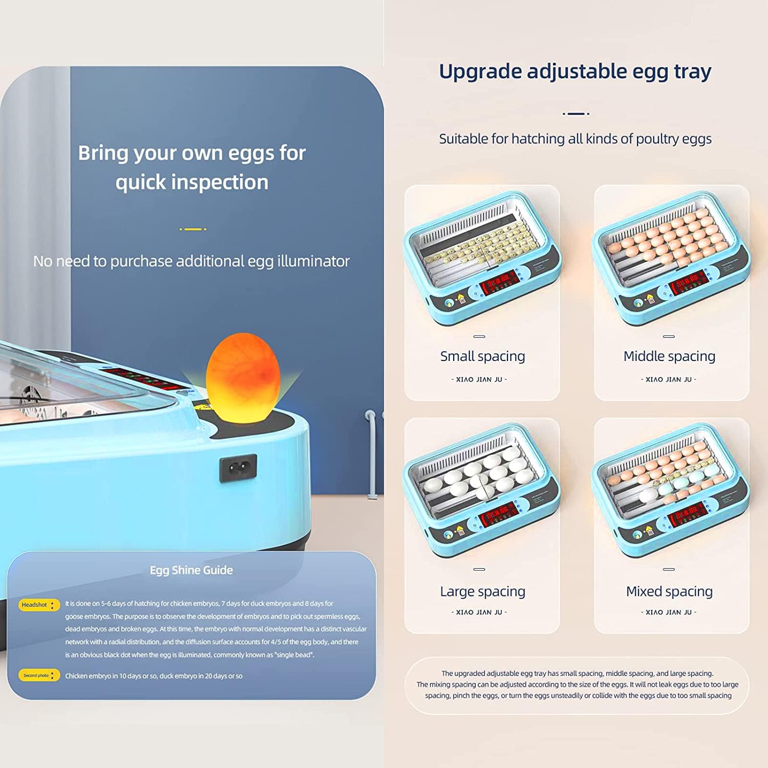 12 incubadoras de huevos para pollos, incubadora automática para incubación de huevos, máquina de criar pollo con giro automático de huevos, adición