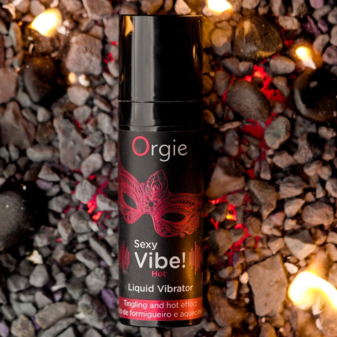 Sexy Vibe! Hot by Orgie. Vibrador líquido. Gel emocionante besable con ingredientes activos de plantas de la selva amazónica y un toque de sabor a