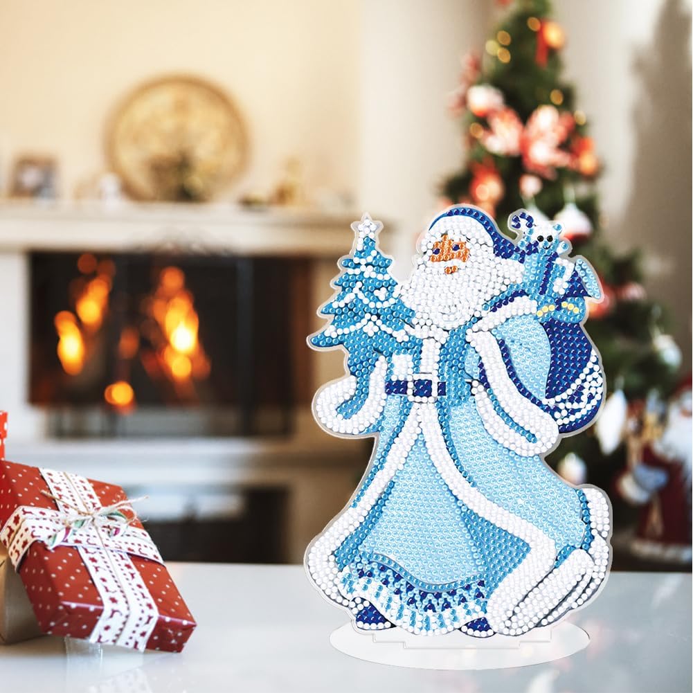 Orgone Kits de pintura de diamantes 5D para Navidad, árbol de Navidad, Papá Noel, adorno de mesa, bordado de diamantes de imitación, pintura de
