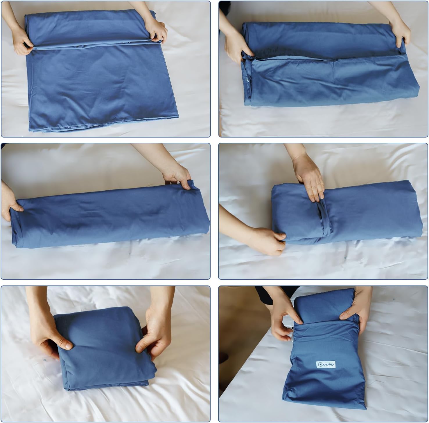 KOMUSMO – Forro para saco de dormir con cremallera, saco de dormir ligero de viaje, portátil, compacto, para campamento, longitud completa y 4