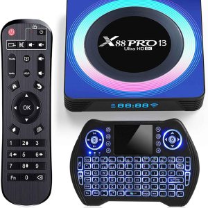 Android 13.0 TV Box 4GB 32GB X88 Pro 13 Android Box 2024 RK3528 8K Smart TV Box con WiFi 6 2.4G5.8G USB 3.0 BT 5.0 HDR 10+ con mini teclado Android 13.0 TV Box 4GB 32GB X88 Pro 13 Android Box 2024 RK3528 8K Smart TV Box con WiFi 6 2.4G5.8G USB 3.0 BT 5.0 HDR 10+ con mini teclado