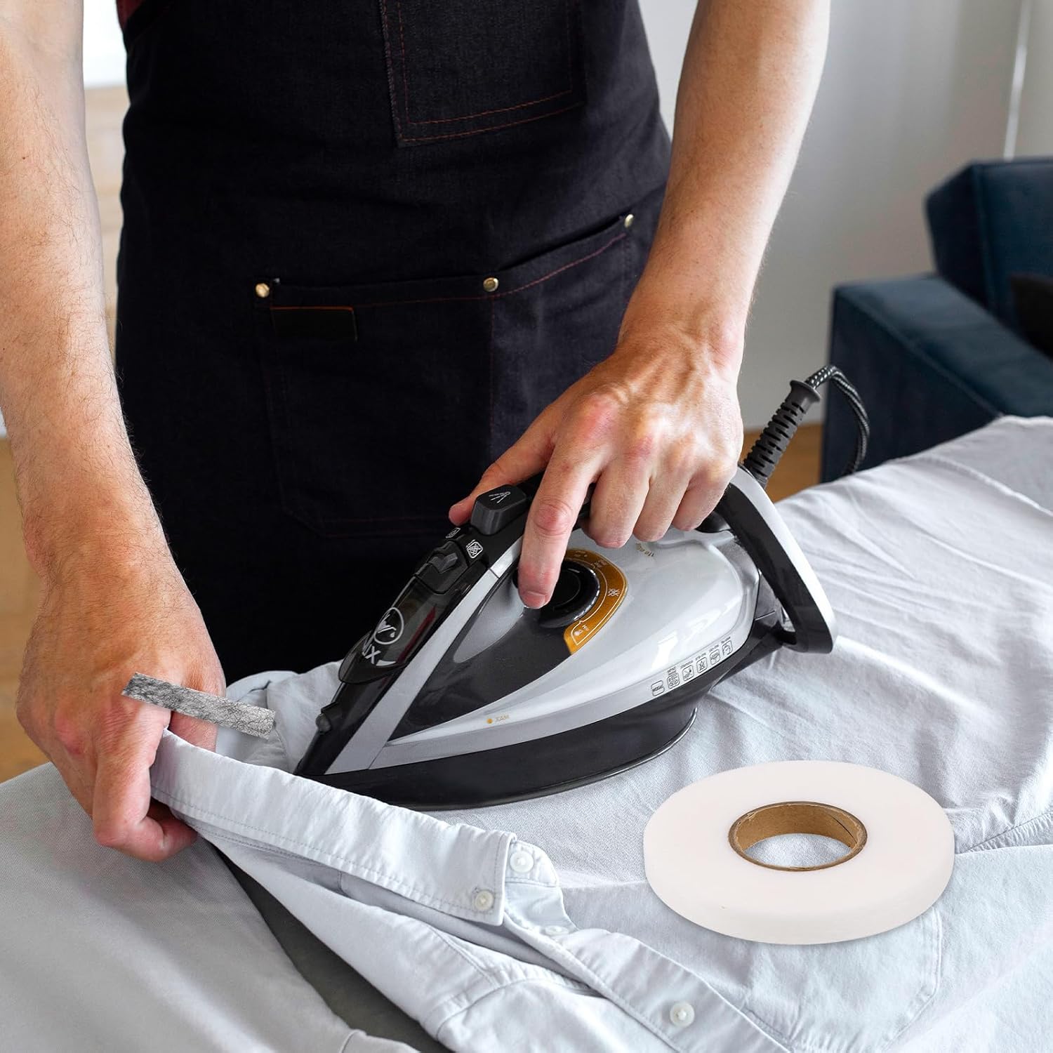 Cinta de fusión de tela, cinta adhesiva para planchar en el dobladillo, cinta adhesiva para dobladillo, pantalones de mezclilla, pantalones, faldas,