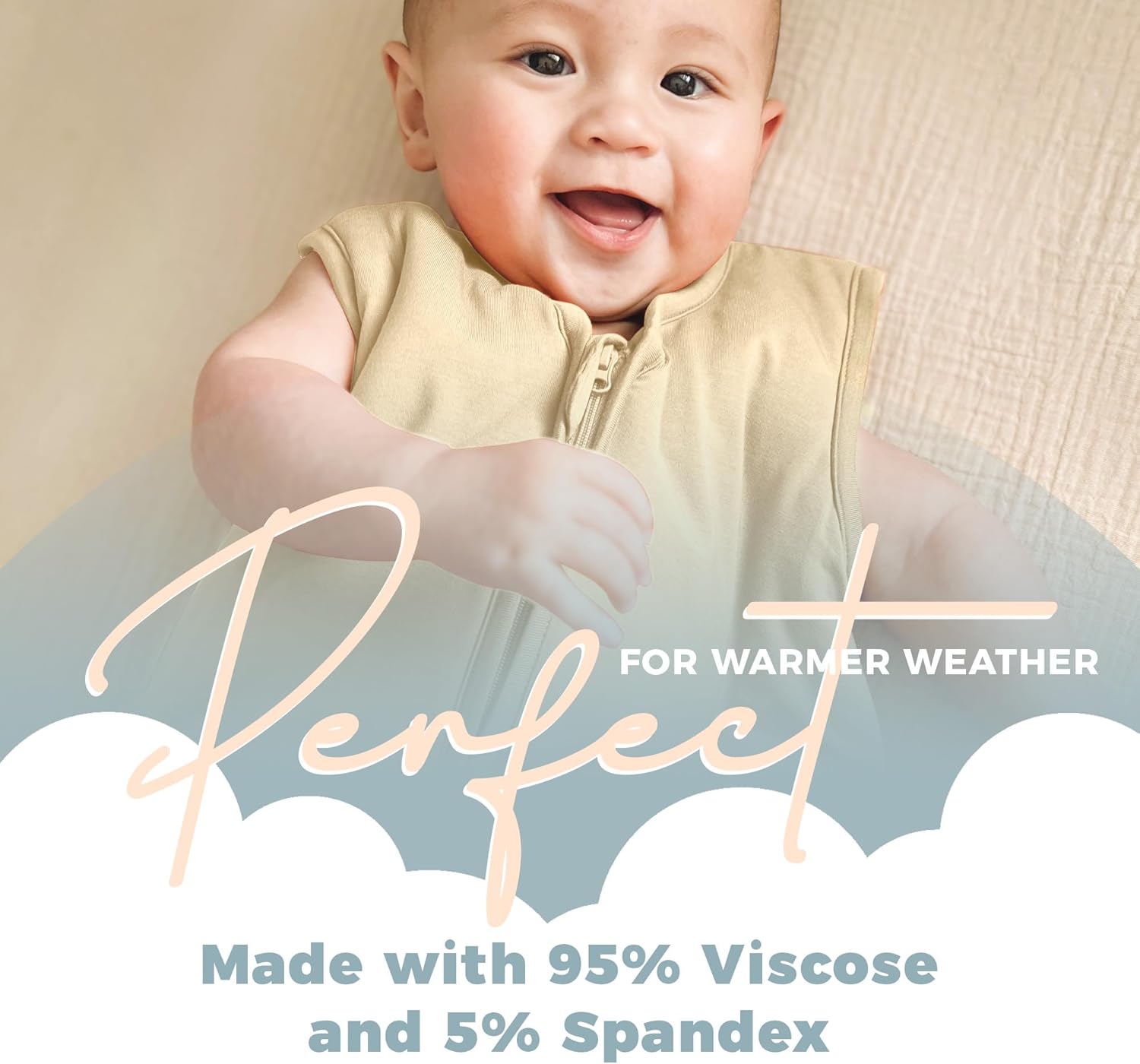 0.5 TOG – Saco de dormir sin mangas, suave para bebés y niños pequeños