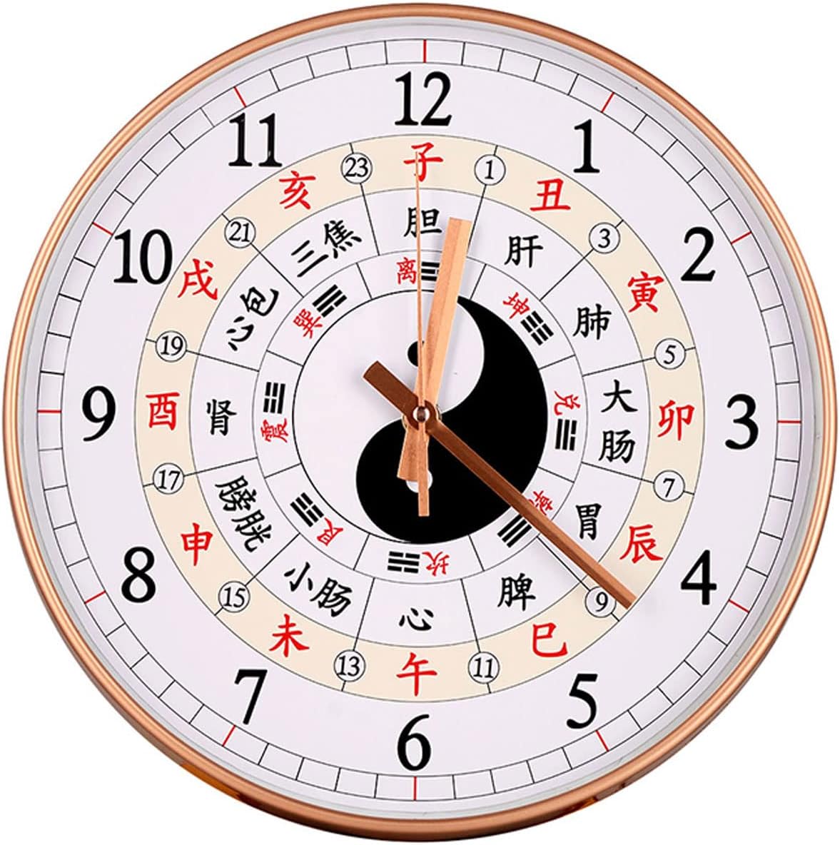 Reloj de pared de medicina china silencioso reloj de pared creativo Tai Chi Meridian nutritivo salud tradicional reloj de cuarzo para salón de
