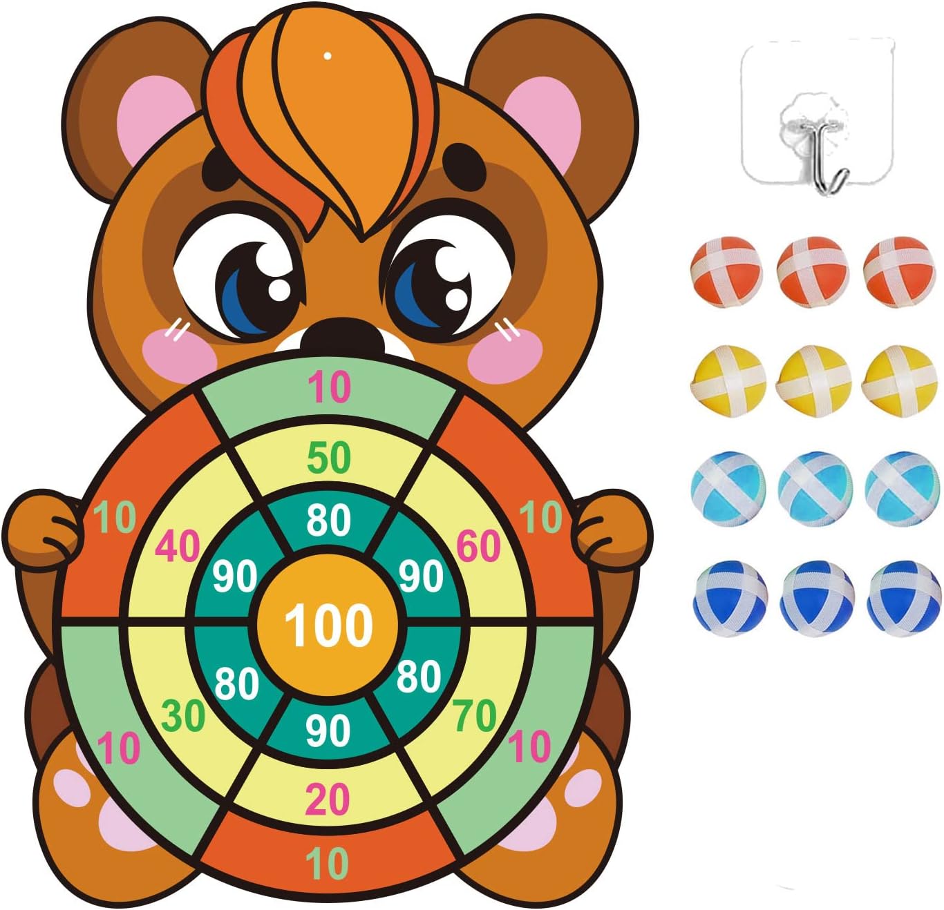 Animal Dart Board for Kids Toys, Dart Board with Sticky Balls Birthday Party Games Indoor Outdoor Sport Games for Children