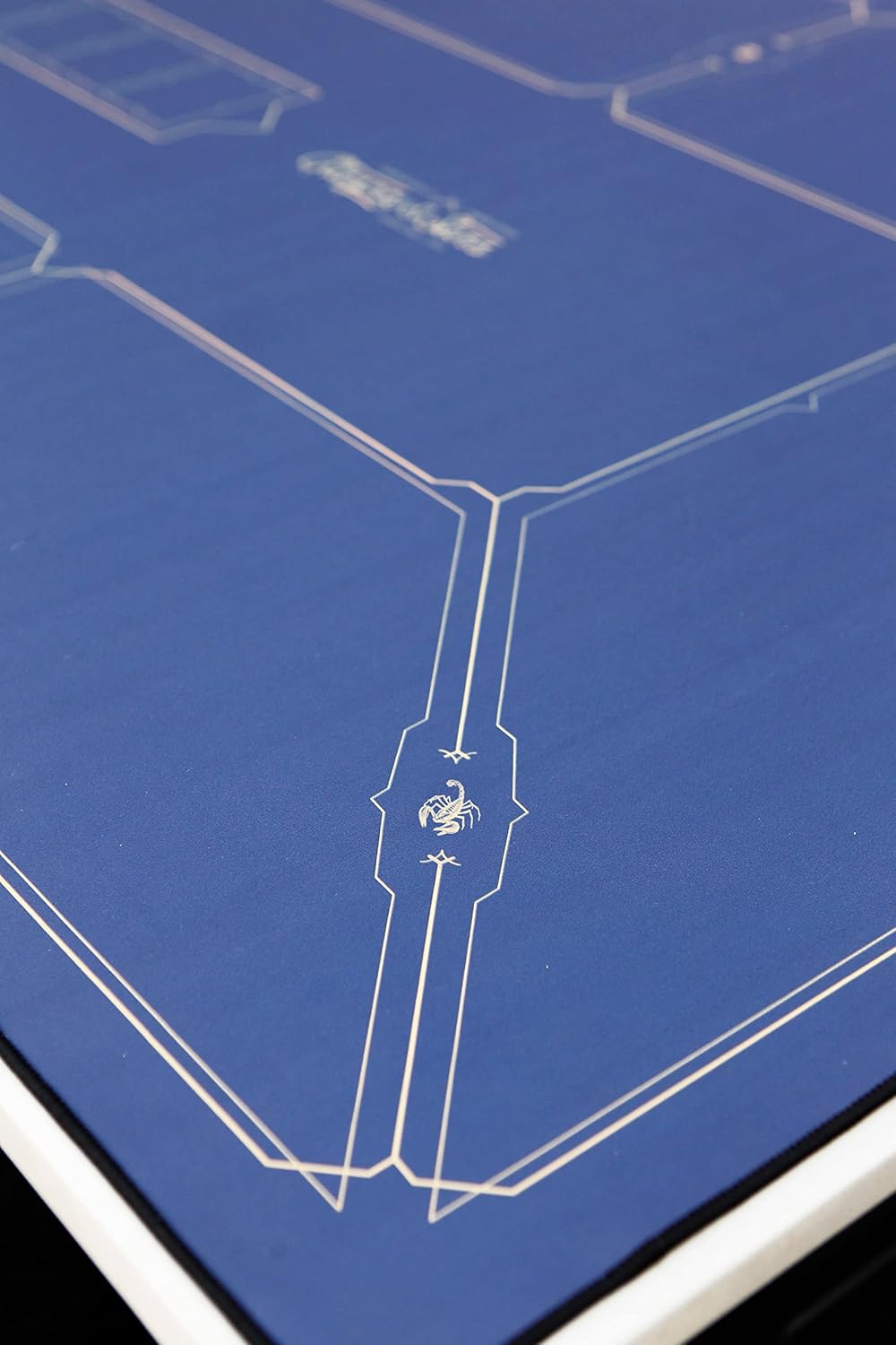 Glaspey & Sons Texas Hold’em – Alfombrilla de póquer de 70 x 35 pulgadas, mesa de póquer portátil con superficie lisa de alta gama y costuras (azul